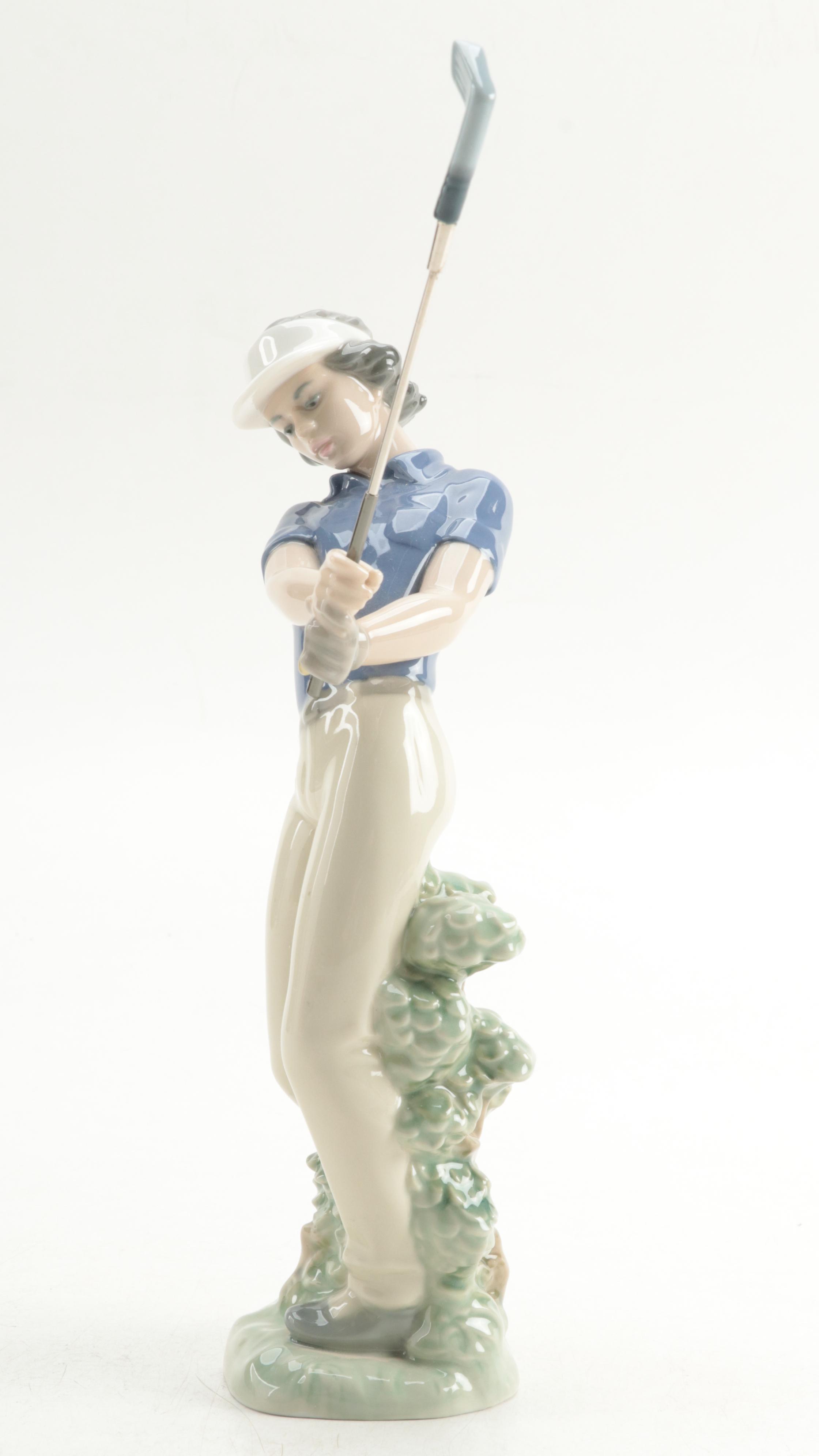 Nao by Lladró "Fore!" Porcelain Golfer Figurine Designed by Regino