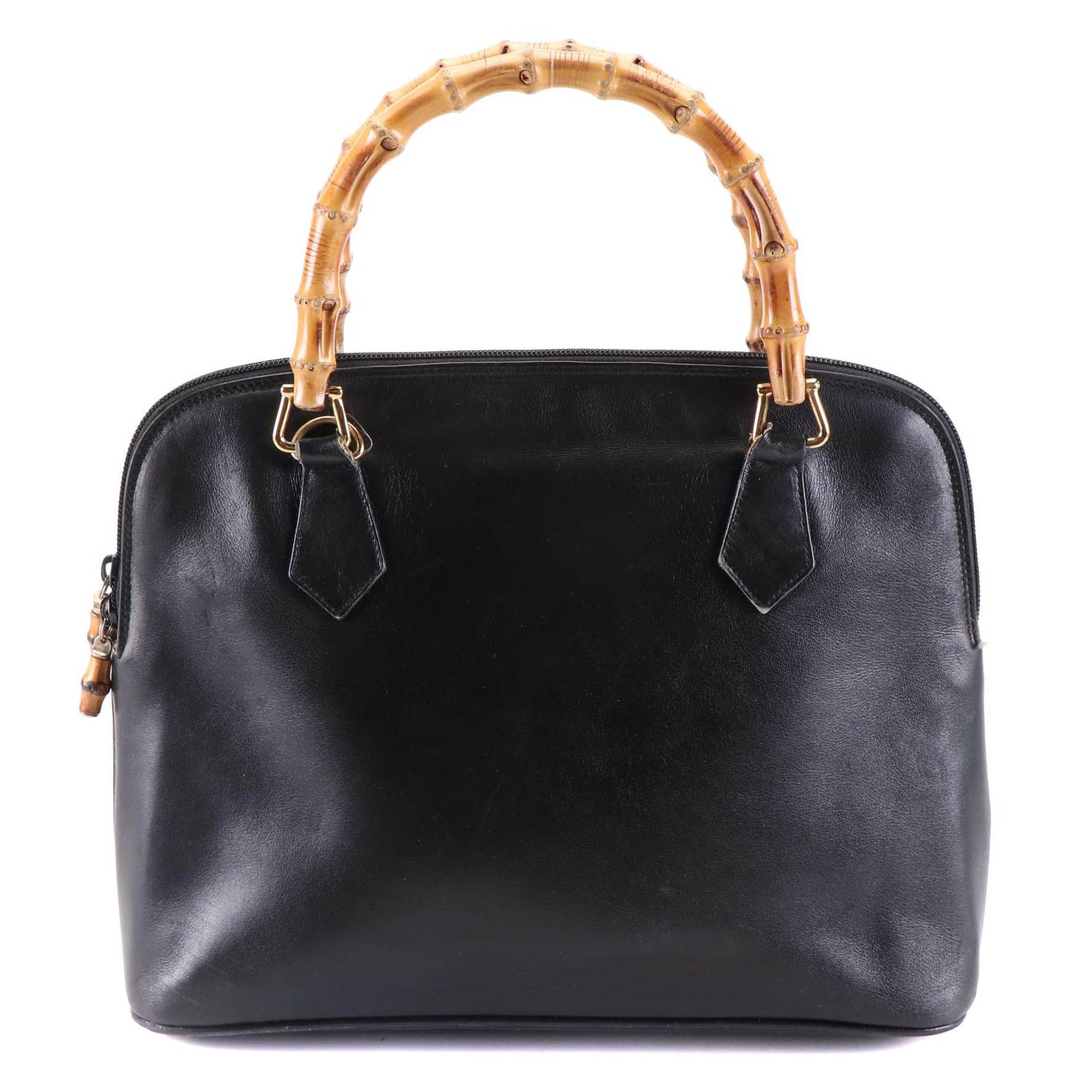 Gucci Bamboo Domed Bag in Smooth Calfskin Leather EBTH