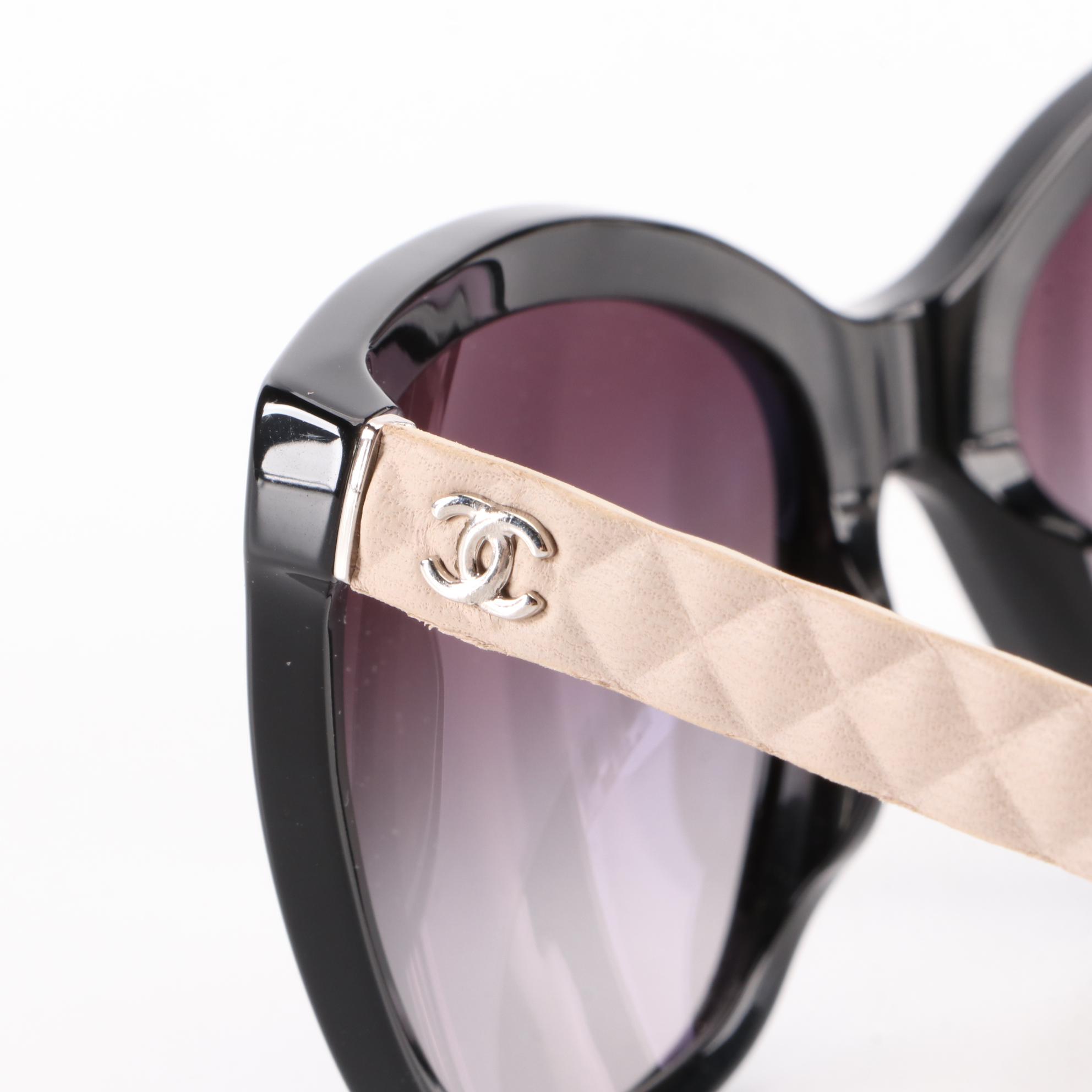 Chanel 5288 Matelassé Effect Sunglasses with Case EBTH