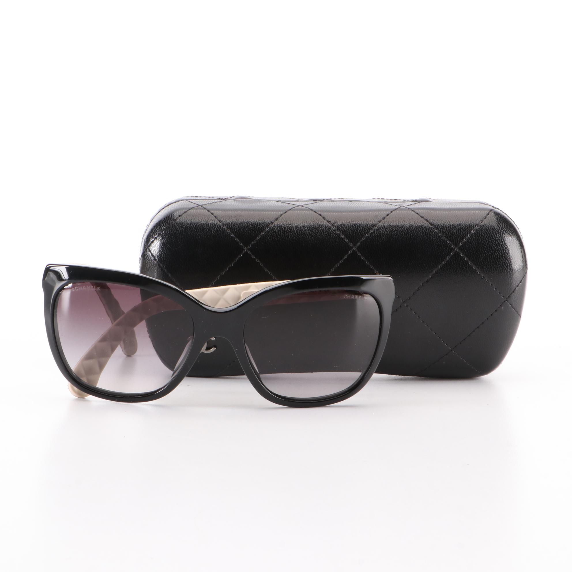 Chanel 5288 Matelassé Effect Sunglasses with Case EBTH