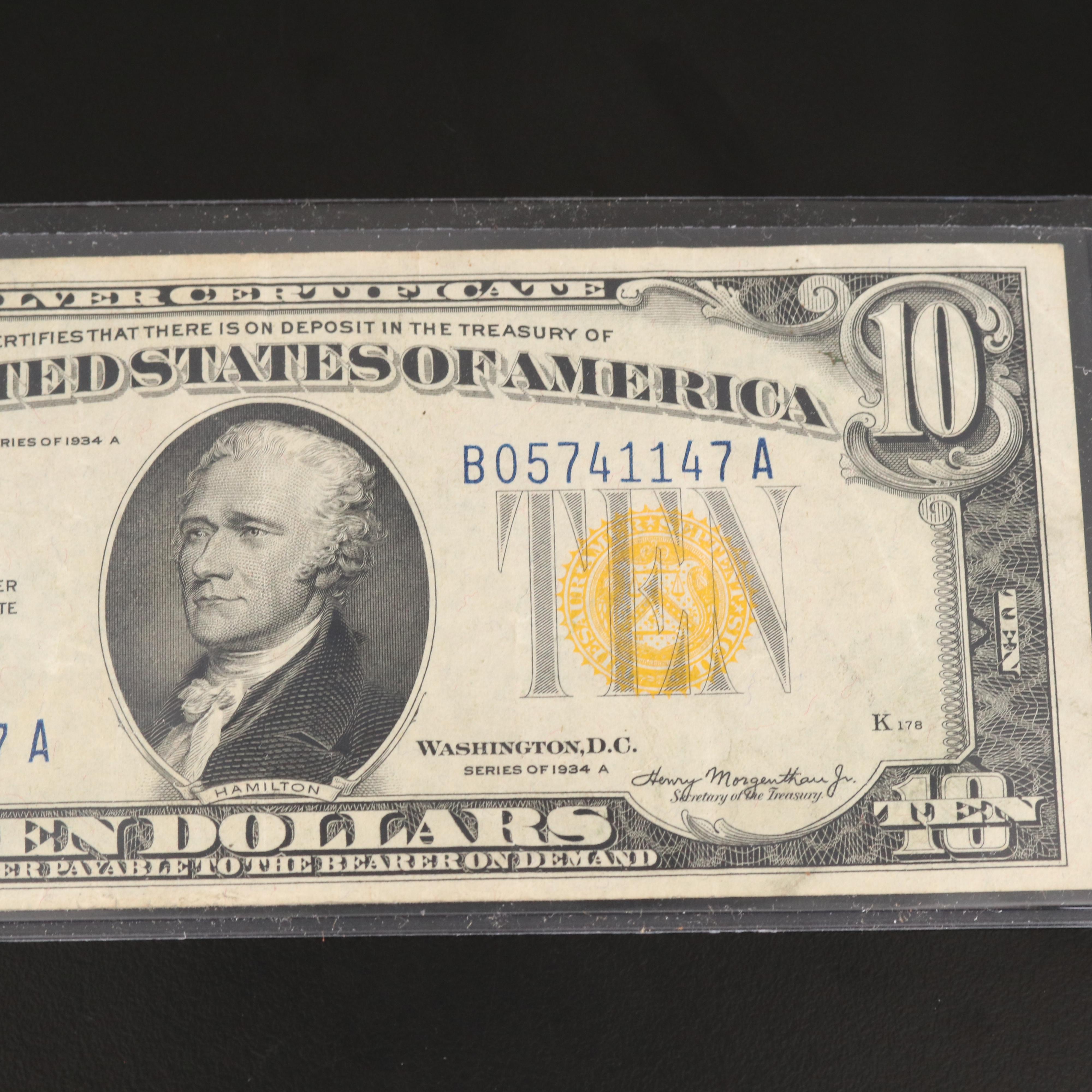 Series Of 1934A $10 North Africa Series Silver Certificate | EBTH