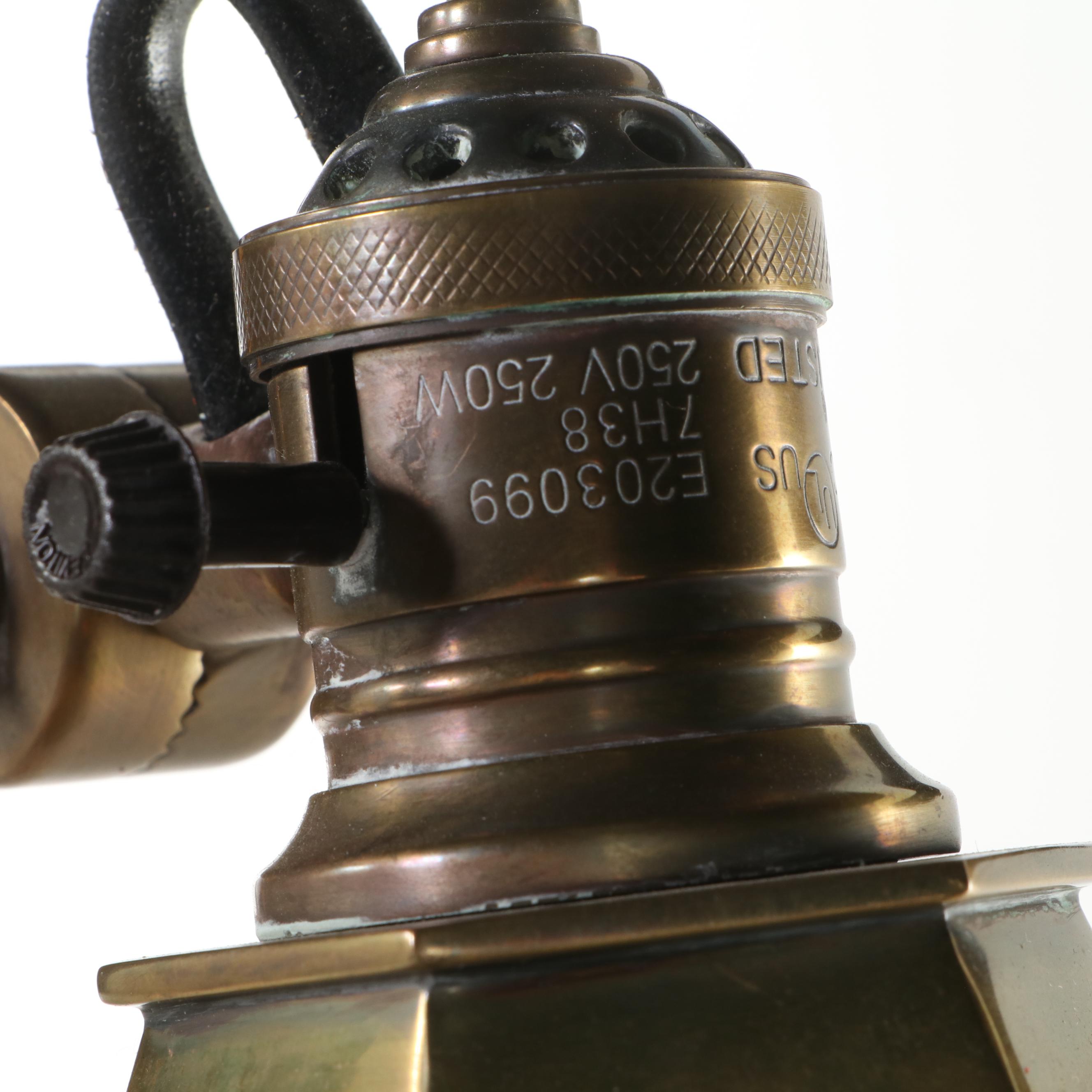 Brass Floor Lamp with AdjustableArm EBTH