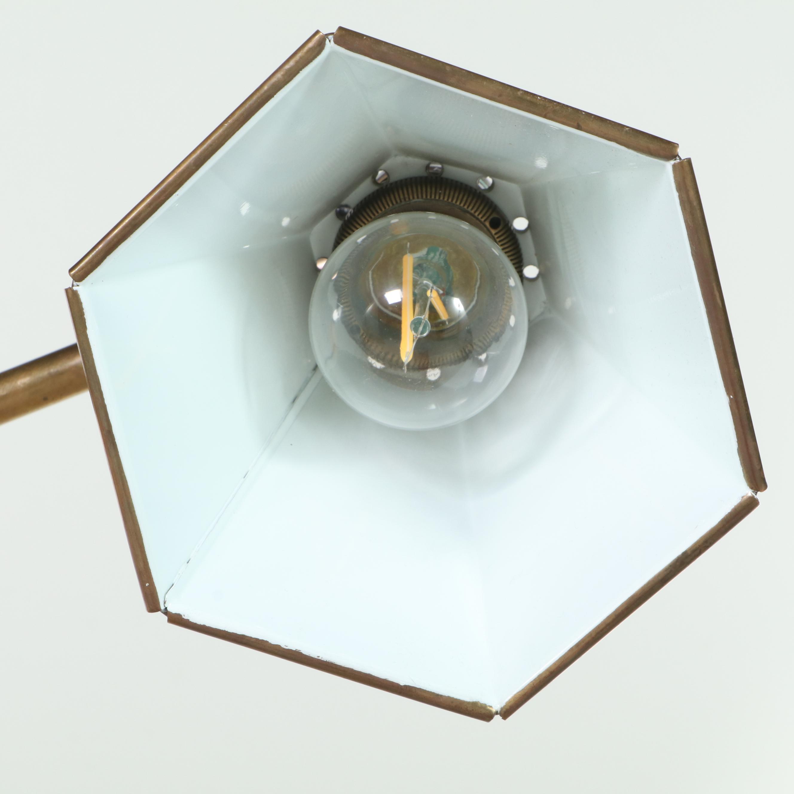 Brass Floor Lamp with AdjustableArm EBTH