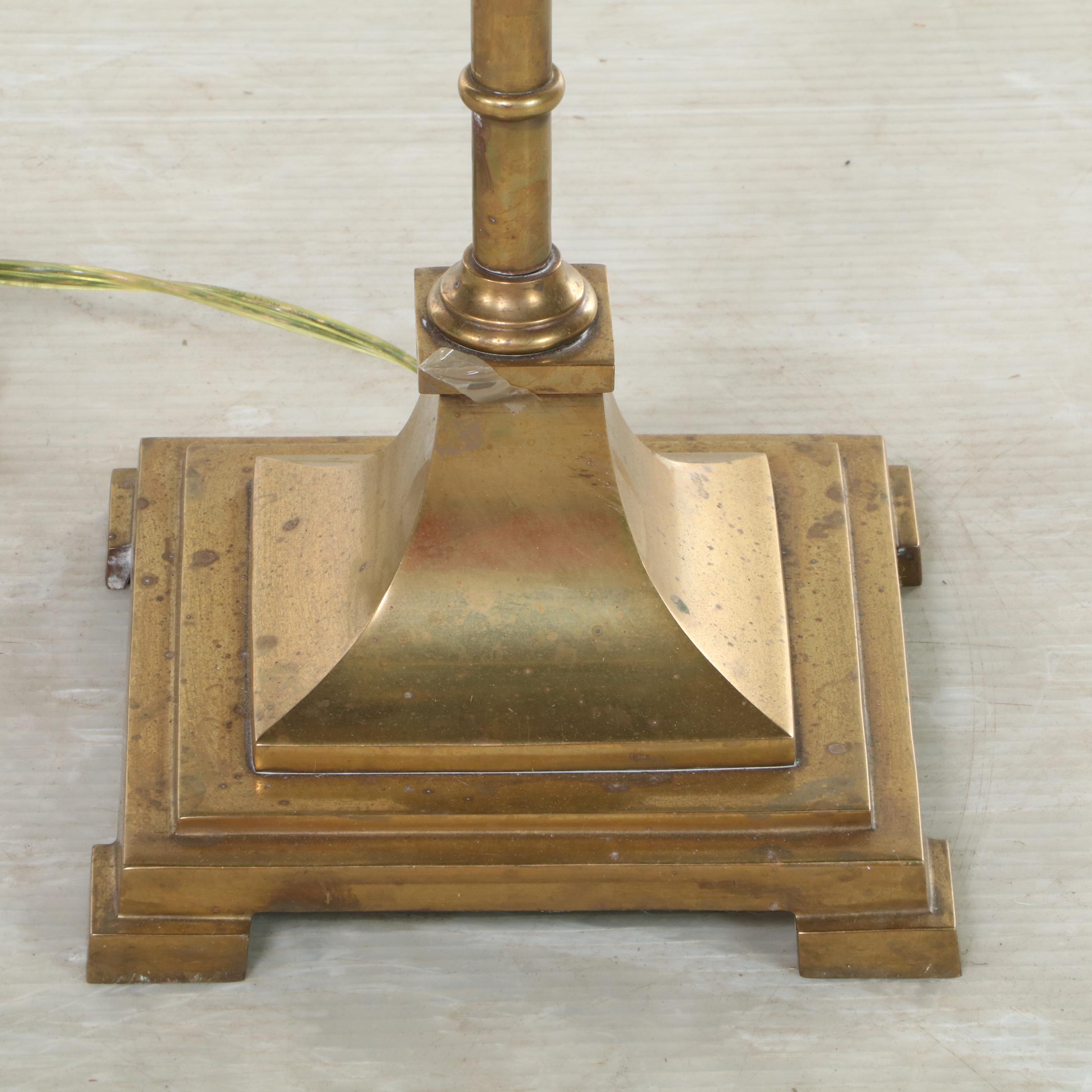 Brass Floor Lamp with AdjustableArm EBTH