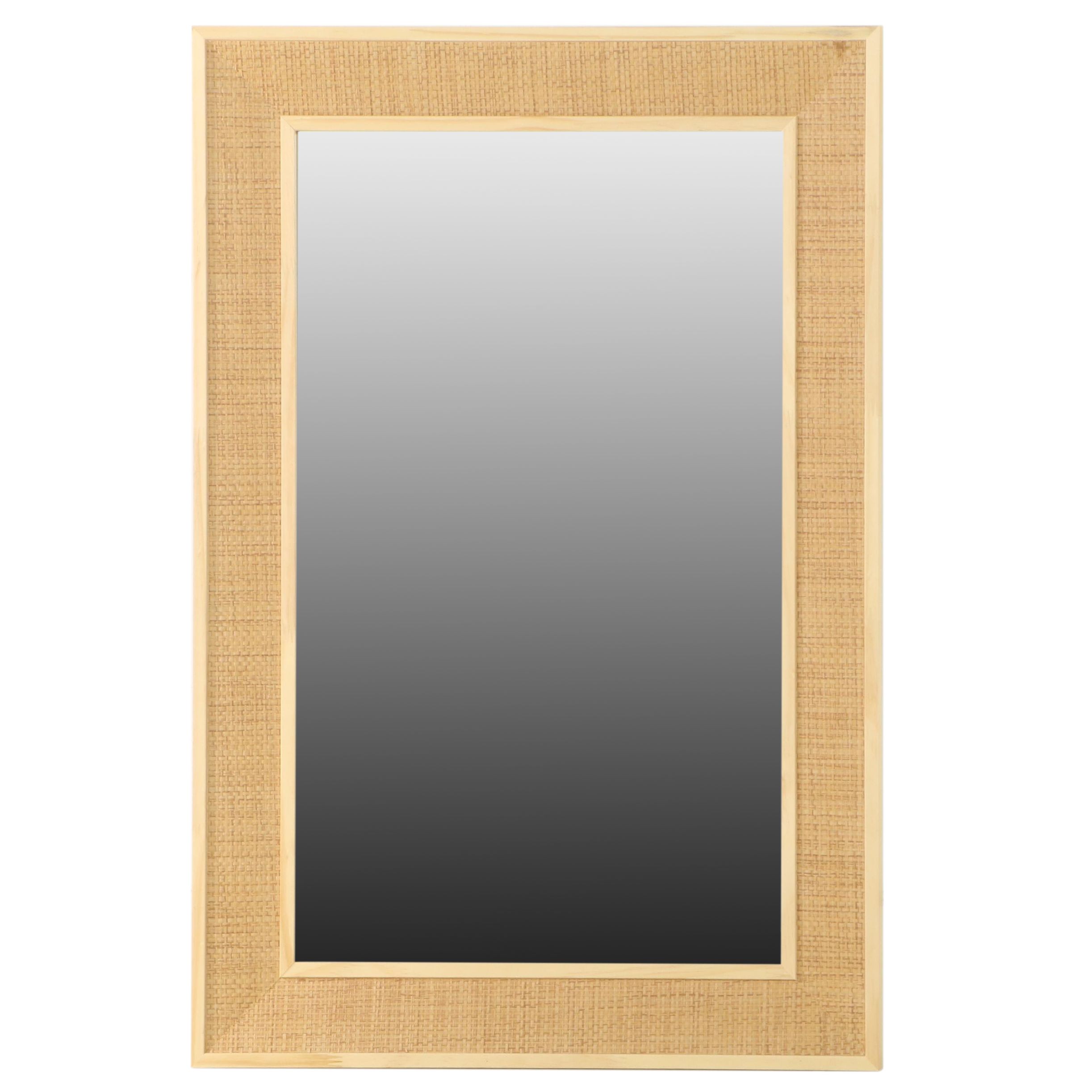 Threshold Natural Wood Framed Round Wall Mirror | EBTH