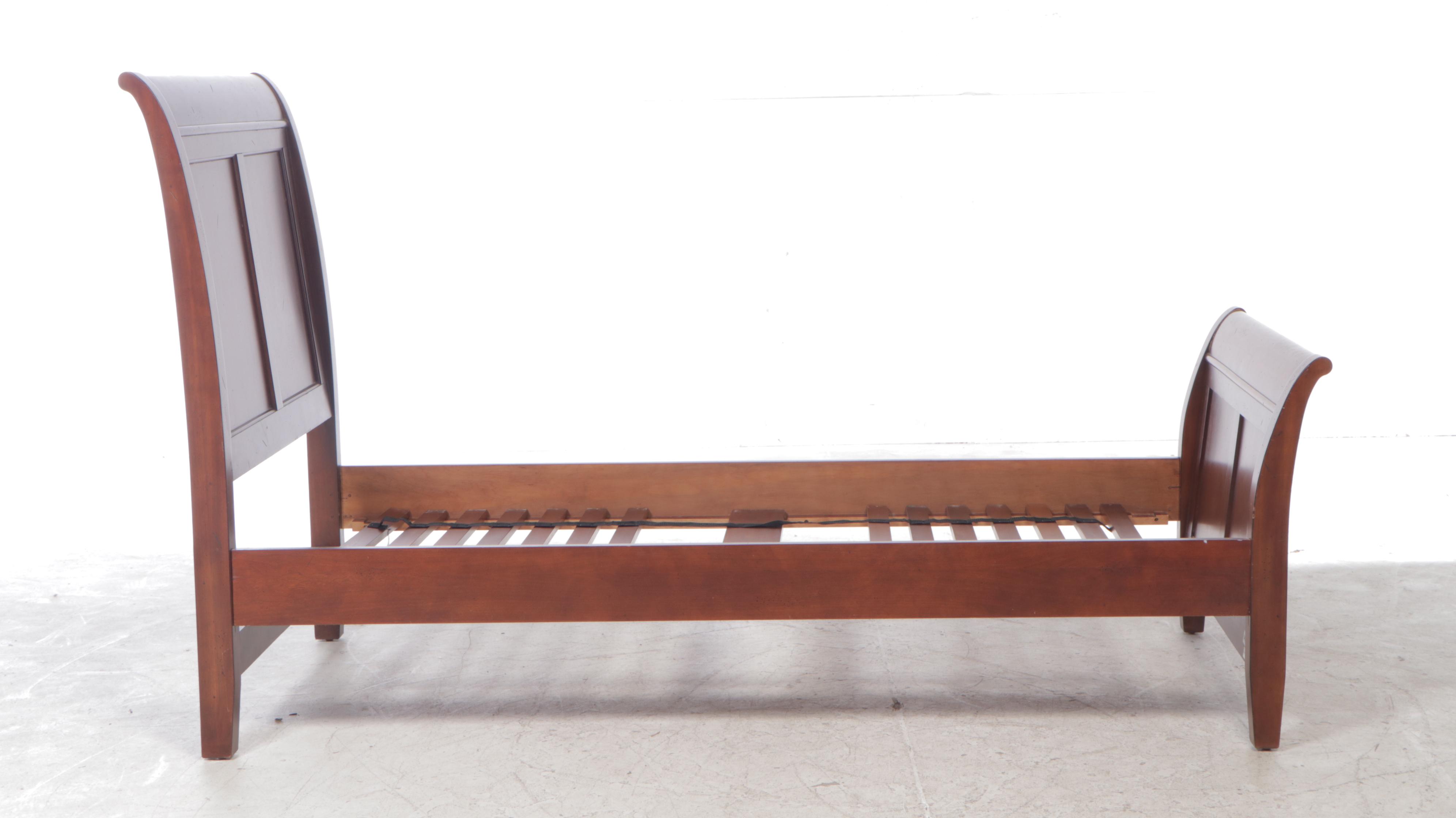 Twin Size Sleigh Bed with Slats | EBTH