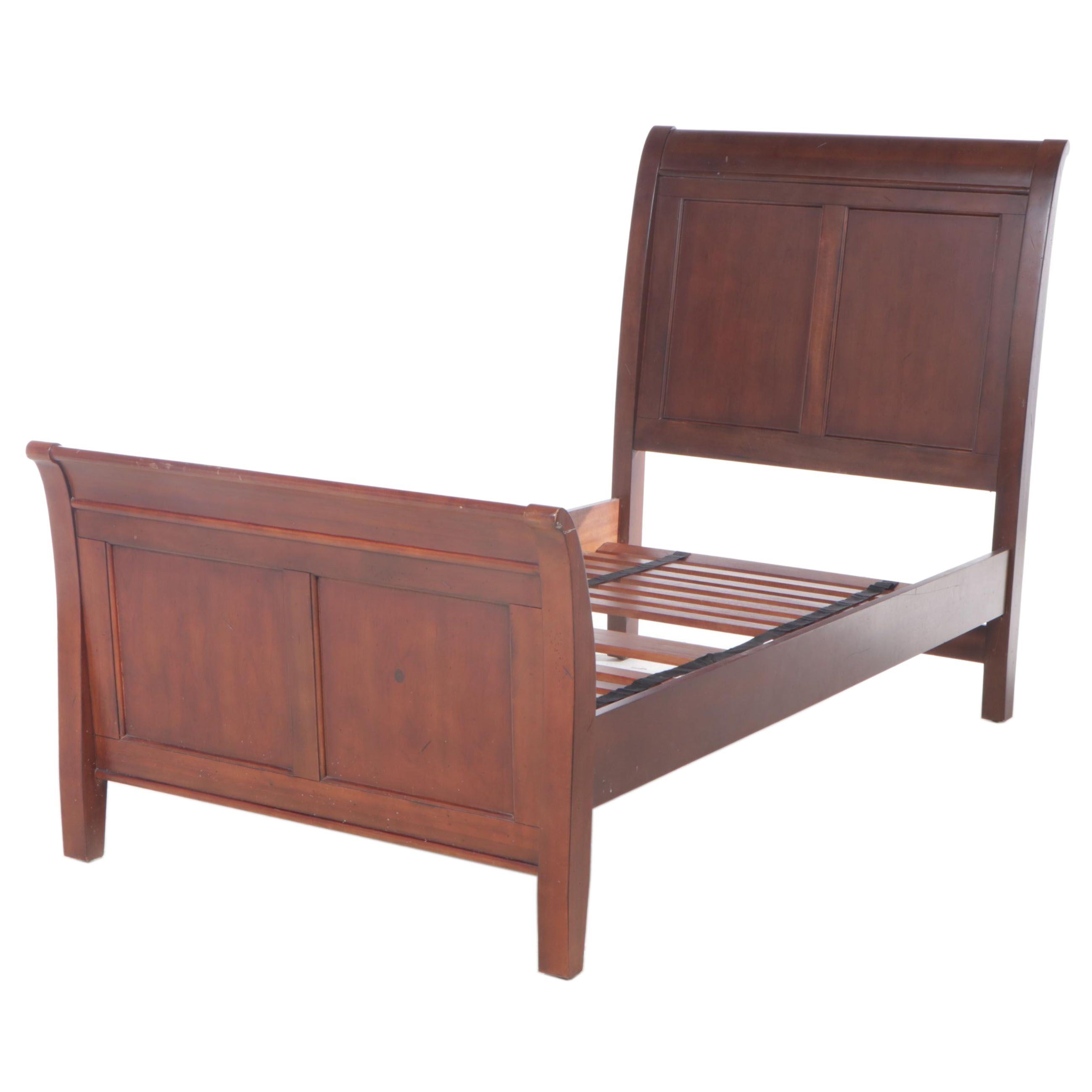 Twin Size Sleigh Bed with Slats EBTH