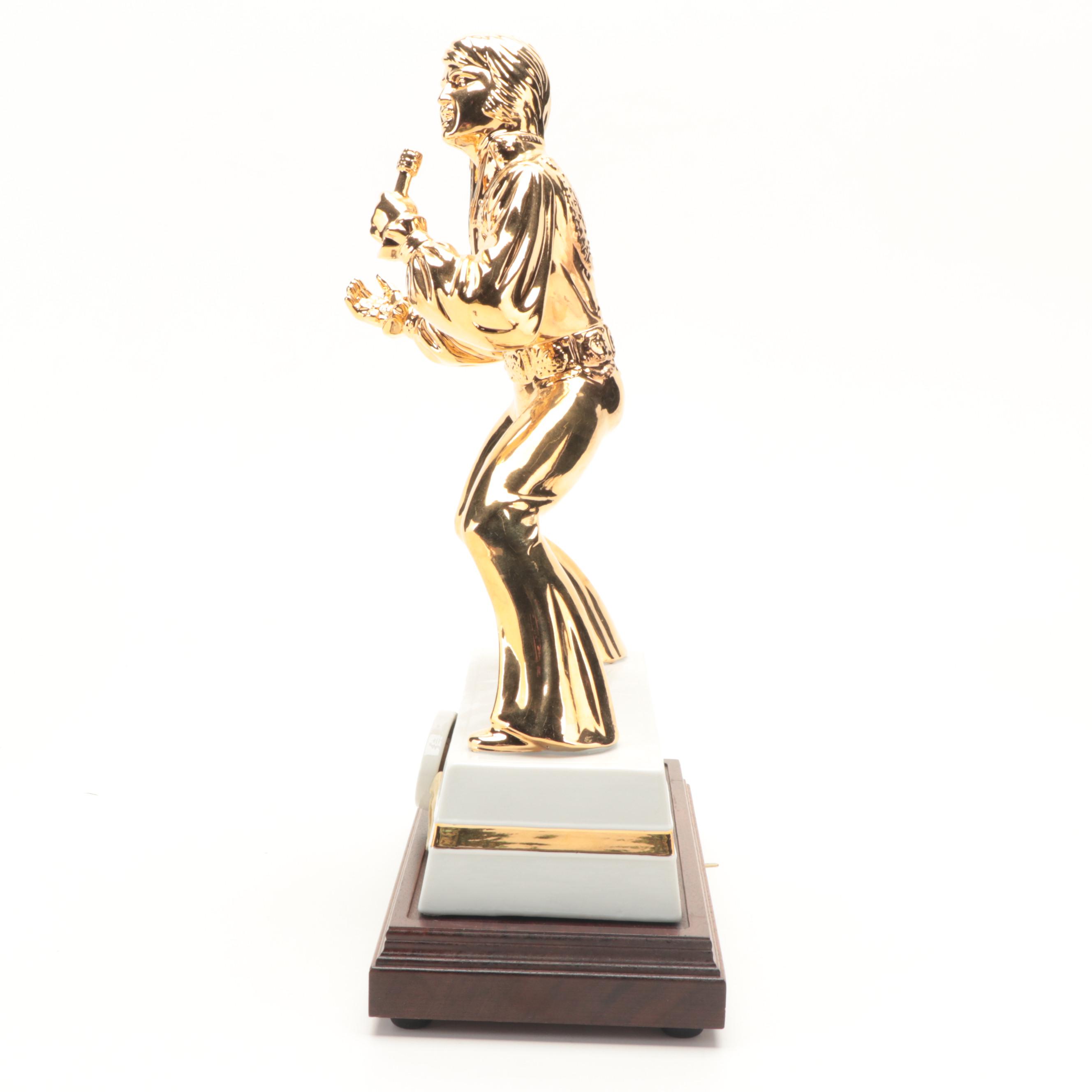 McCormick Elvis Gold Encore Porcelain Whiskey Decanter with Musical