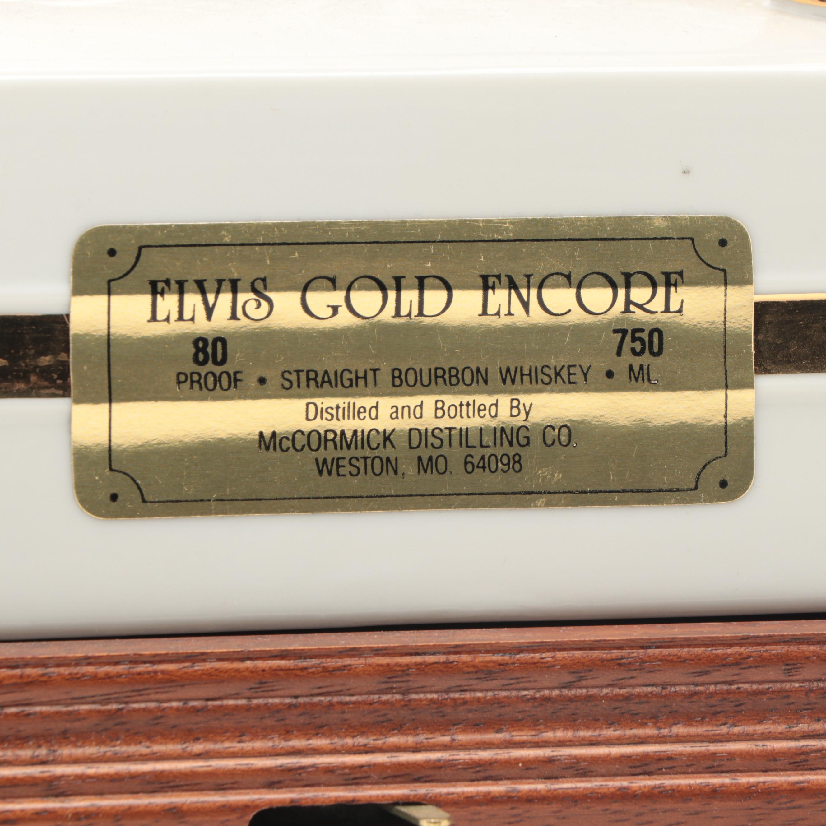 McCormick Elvis Gold Encore Porcelain Whiskey Decanter with Musical