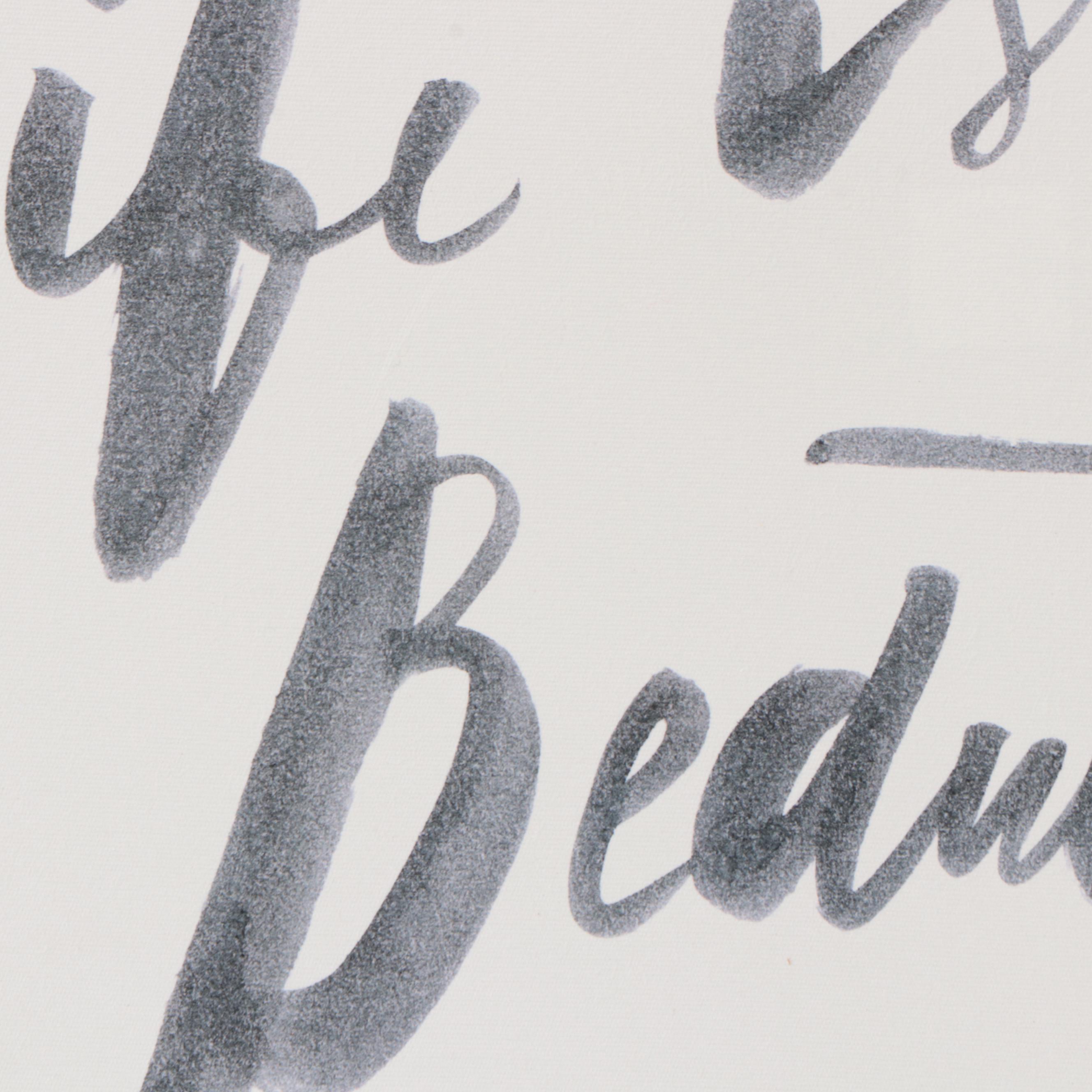 Threshold Routed Wood Wall Shelf with "Life is Beautiful" Print and