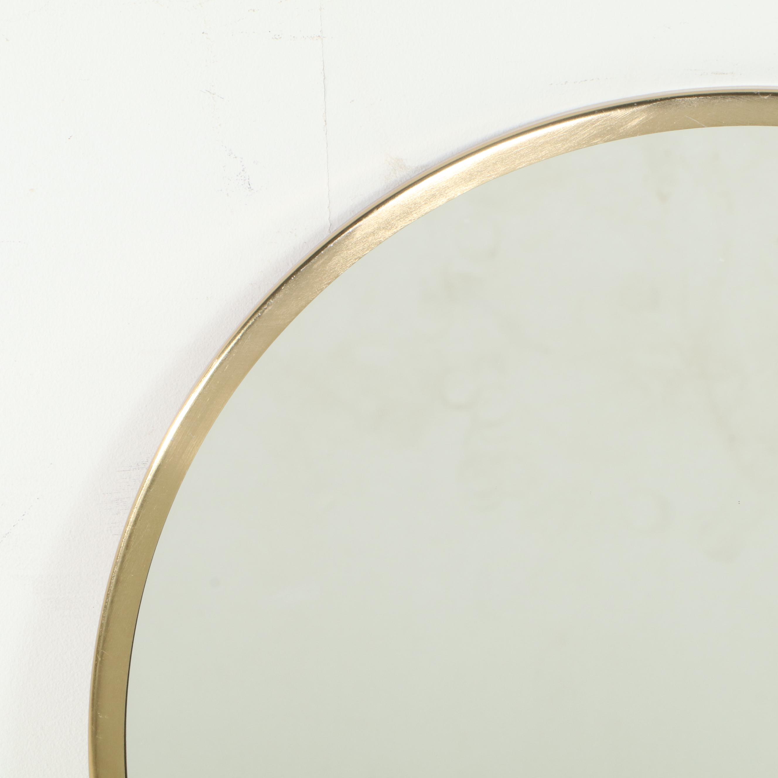 Threshold Round Wall Mirror with Hooks EBTH