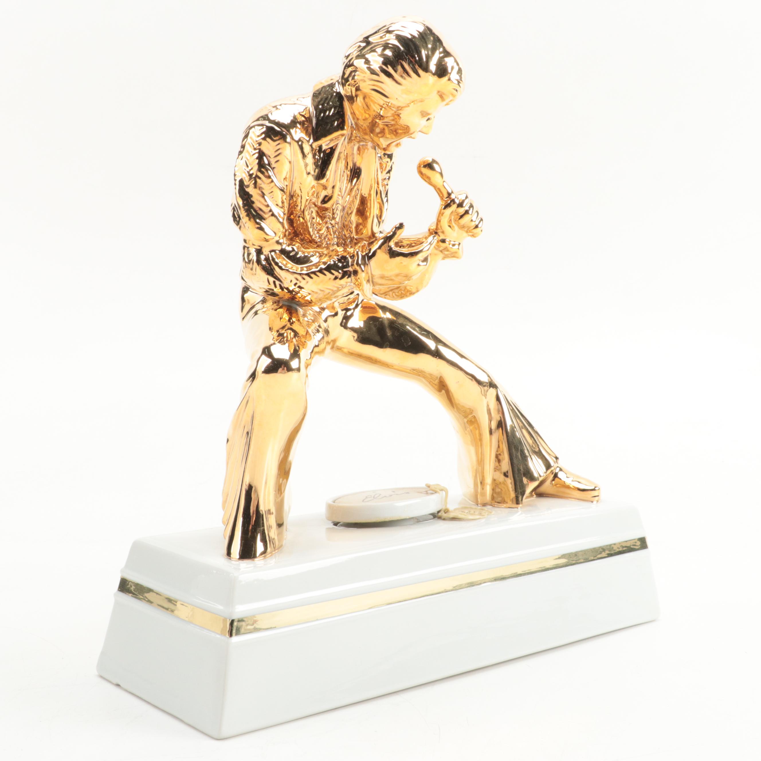 McCormick Elvis Gold Encore Ceramic Whiskey Decanter EBTH