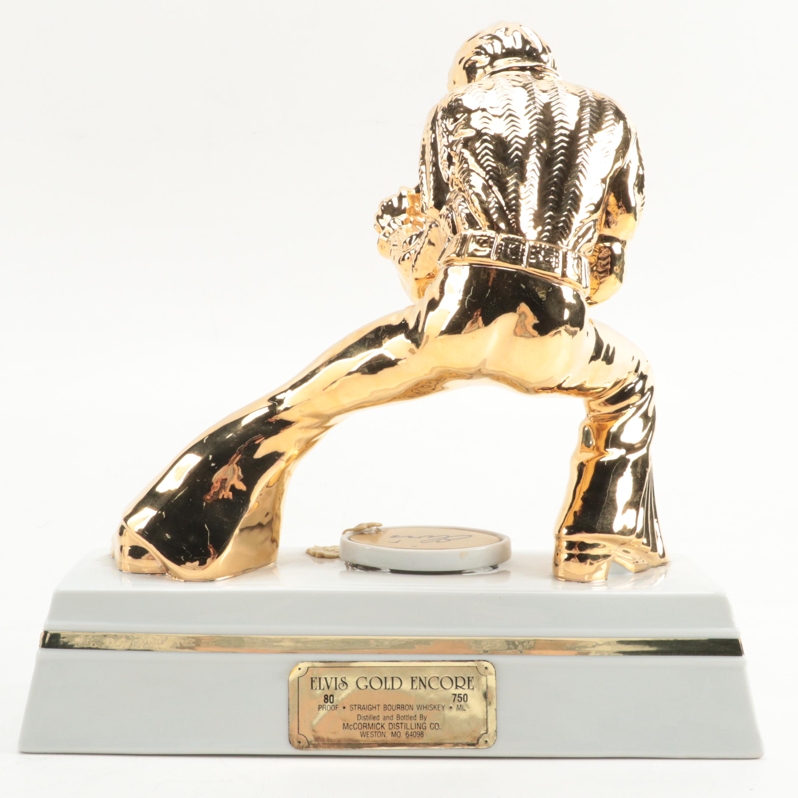 McCormick Elvis Gold Encore Ceramic Whiskey Decanter EBTH