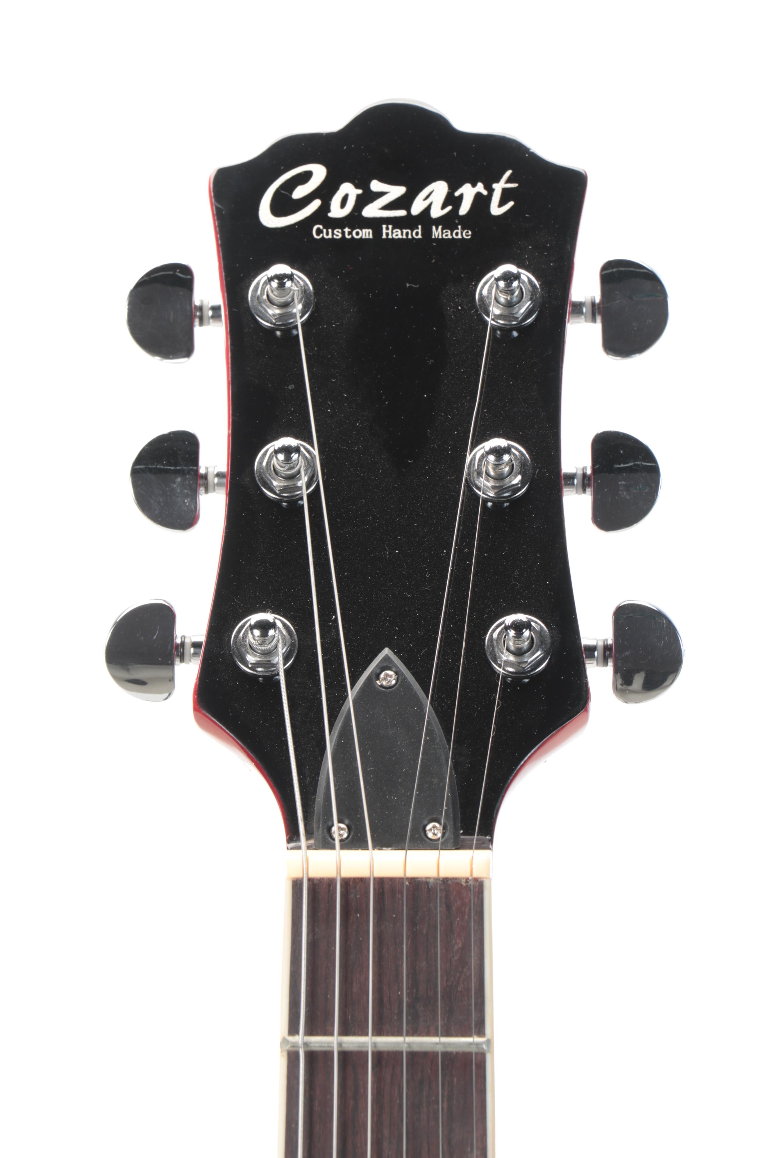 Cozart Cherry Red Finish SixString Electric Resonator Guitar with Case