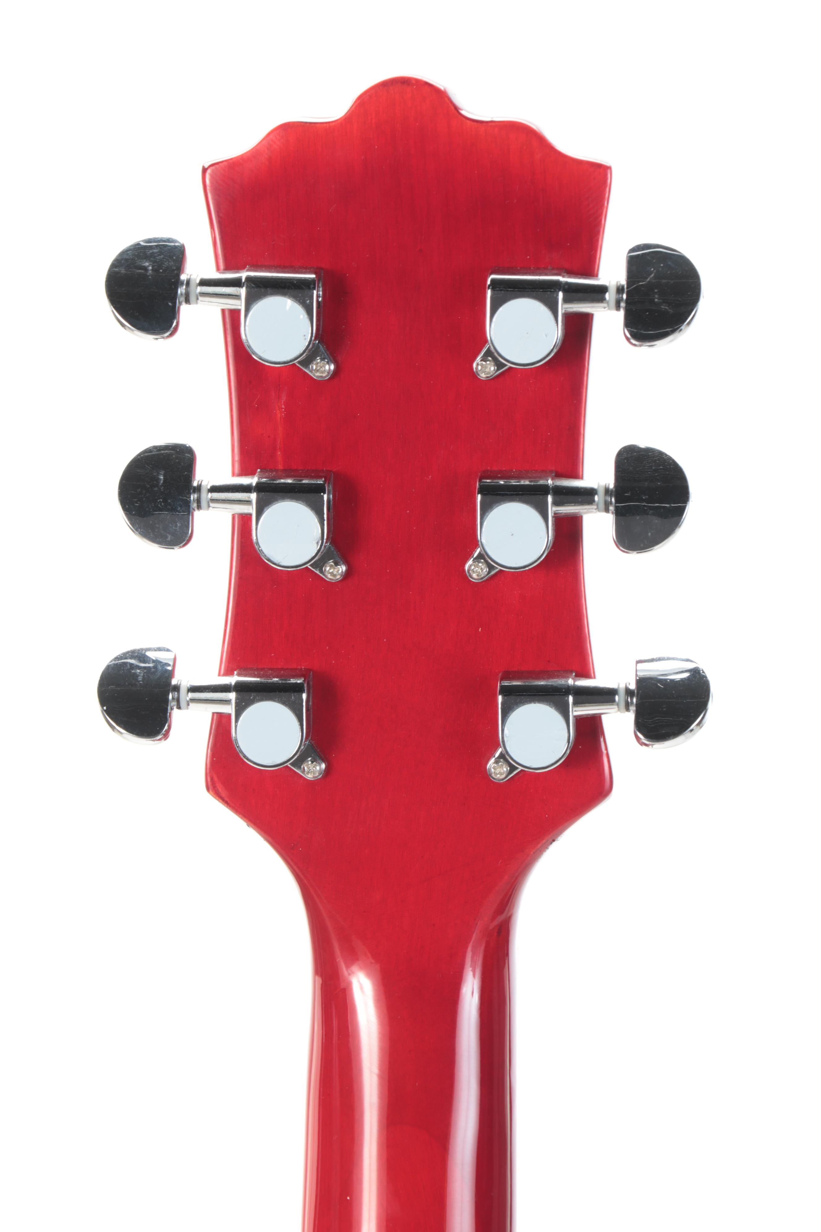 Cozart Cherry Red Finish SixString Electric Resonator Guitar with Case