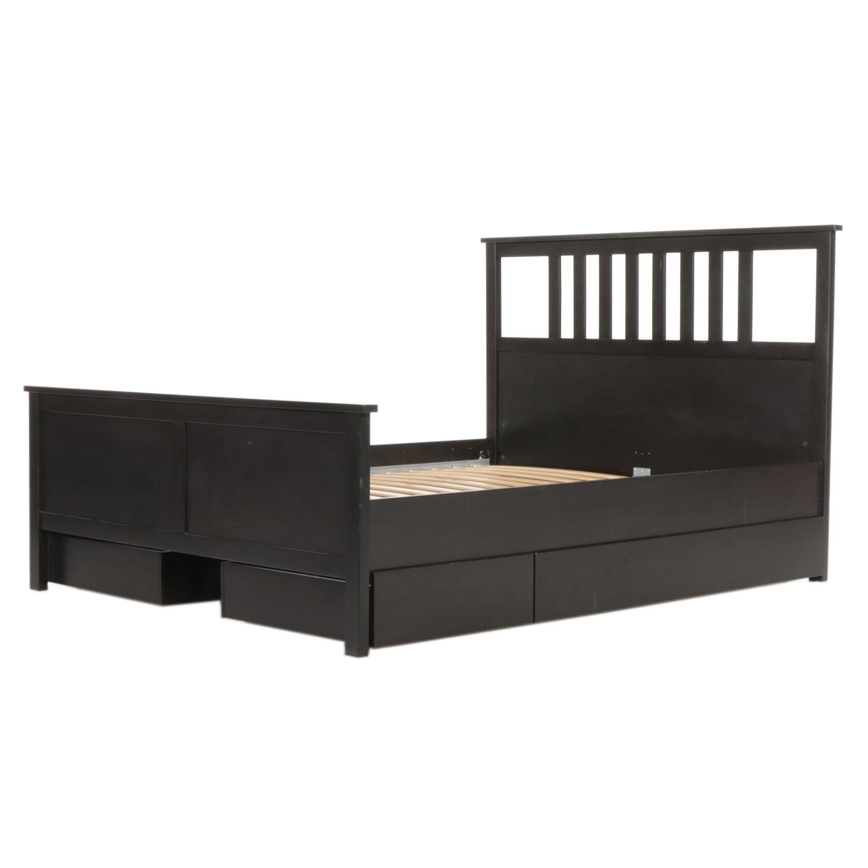 IKEA "Hemnes" Pine Queen Size Storage Bed with "Luröy" Slats EBTH