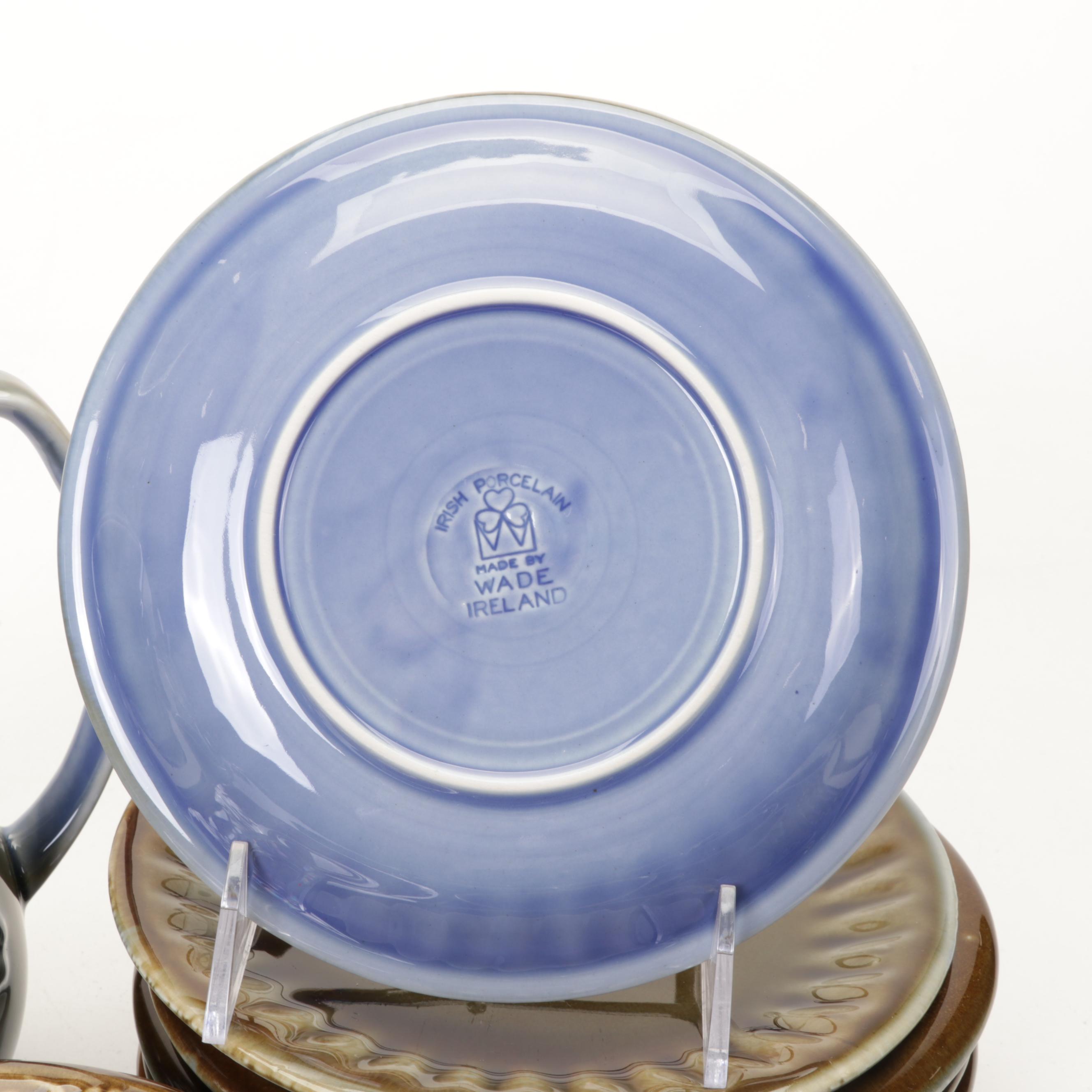 Wade Irish Porcelain "Shamrock" and Other Tableware, Mid to Late 20th