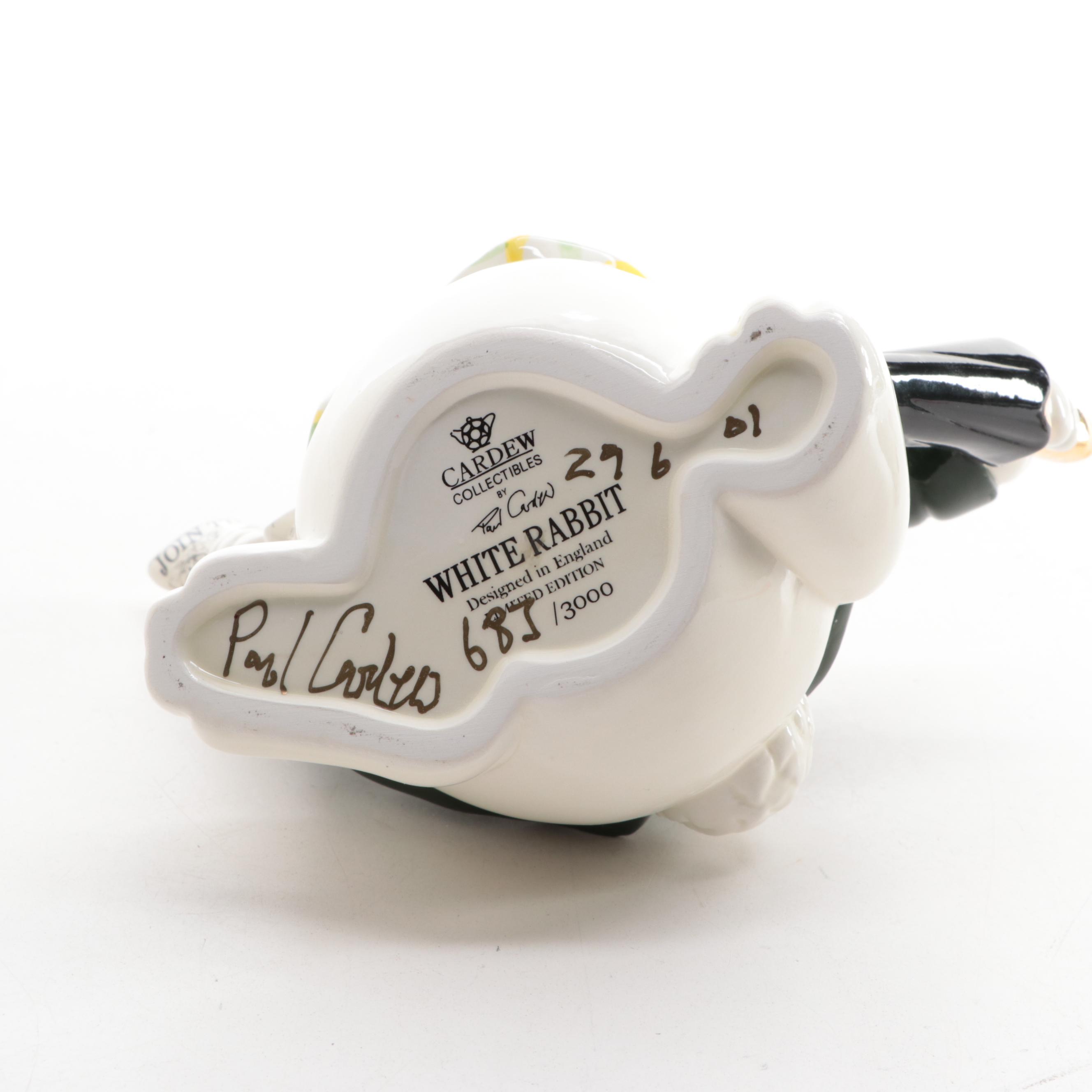 Cardew Collectibles "White Rabbit" Alice in Wonderland Ceramic Teapot