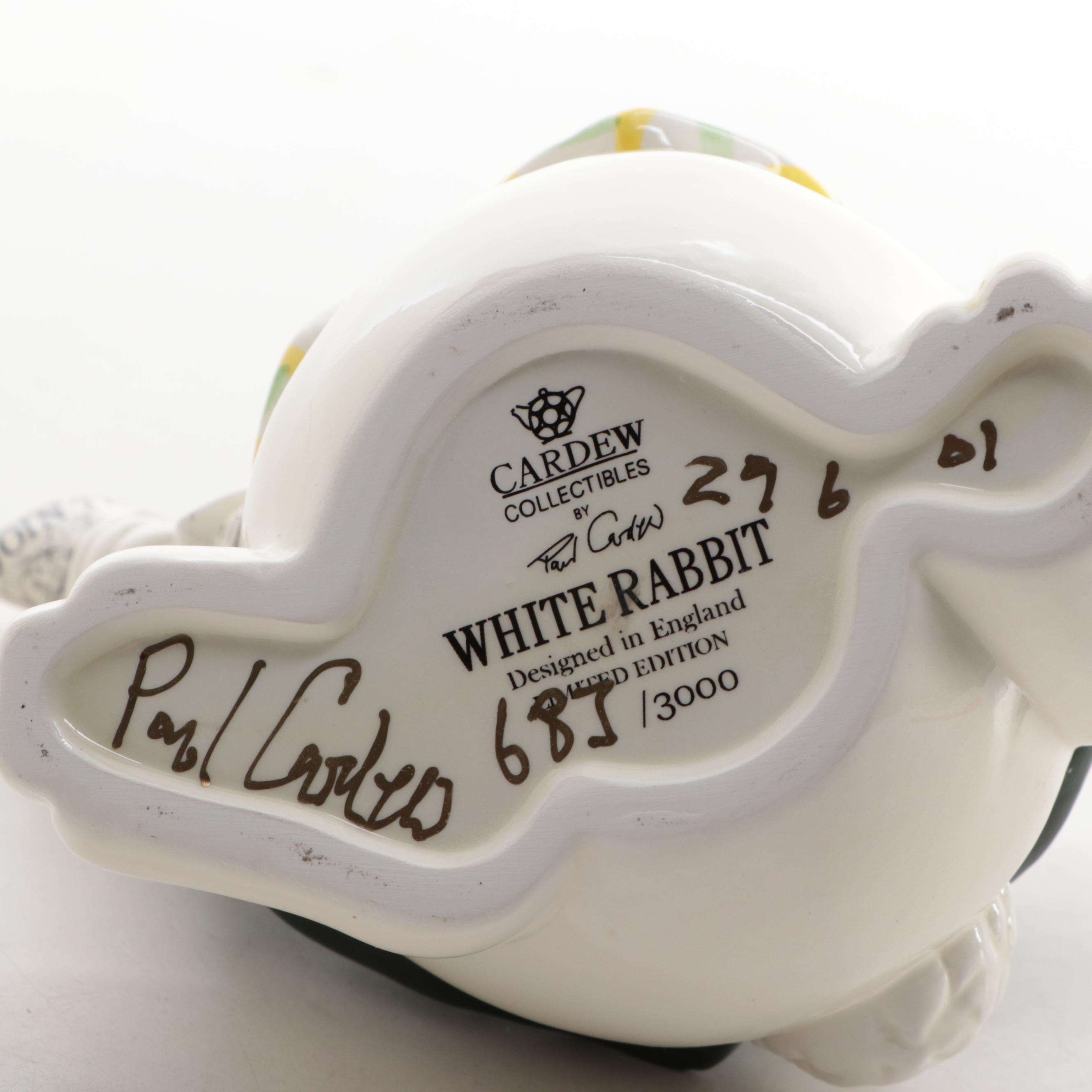 Cardew Collectibles "White Rabbit" Alice in Wonderland Ceramic Teapot