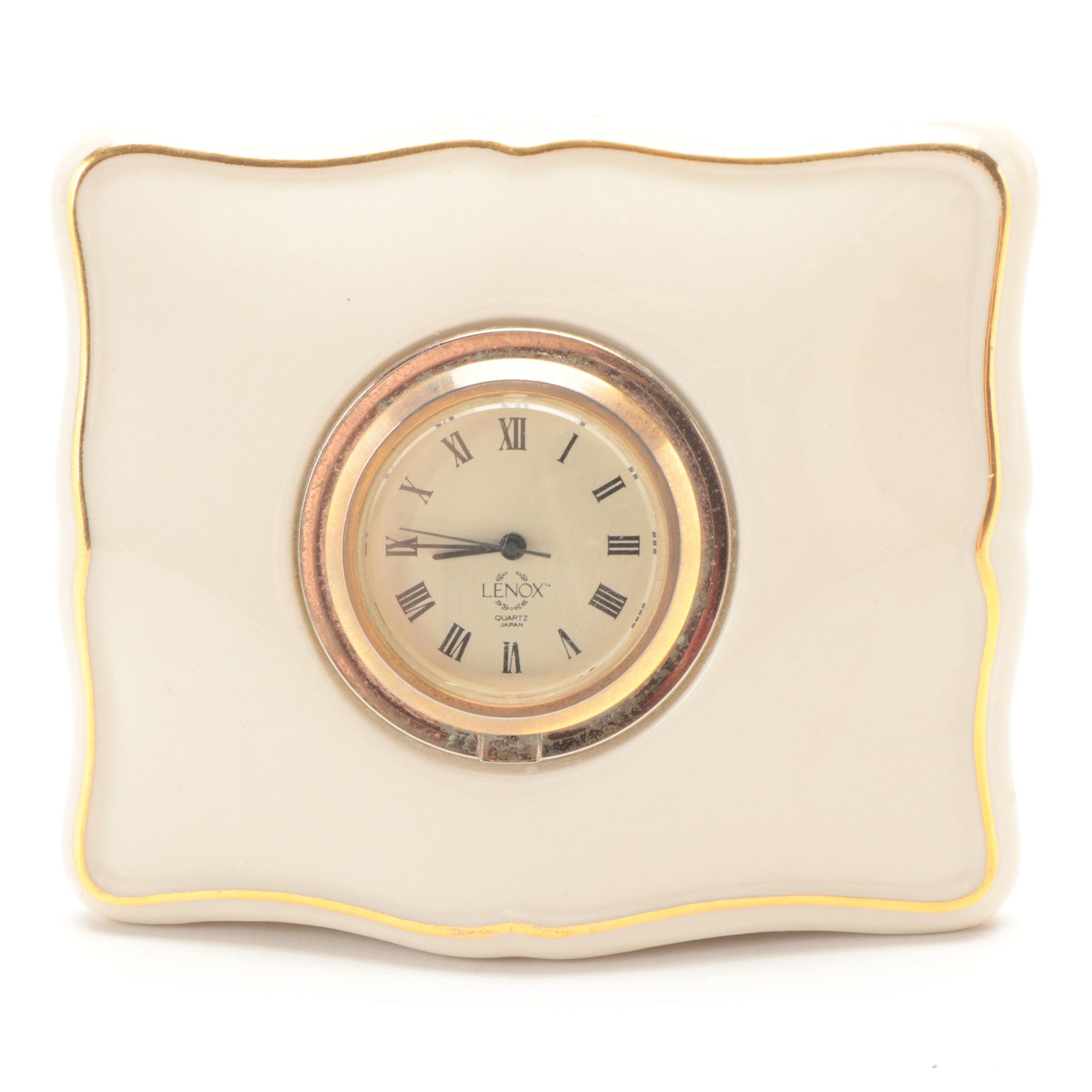 Lenox "Eternal" Porcelain Quartz Desk Clock EBTH