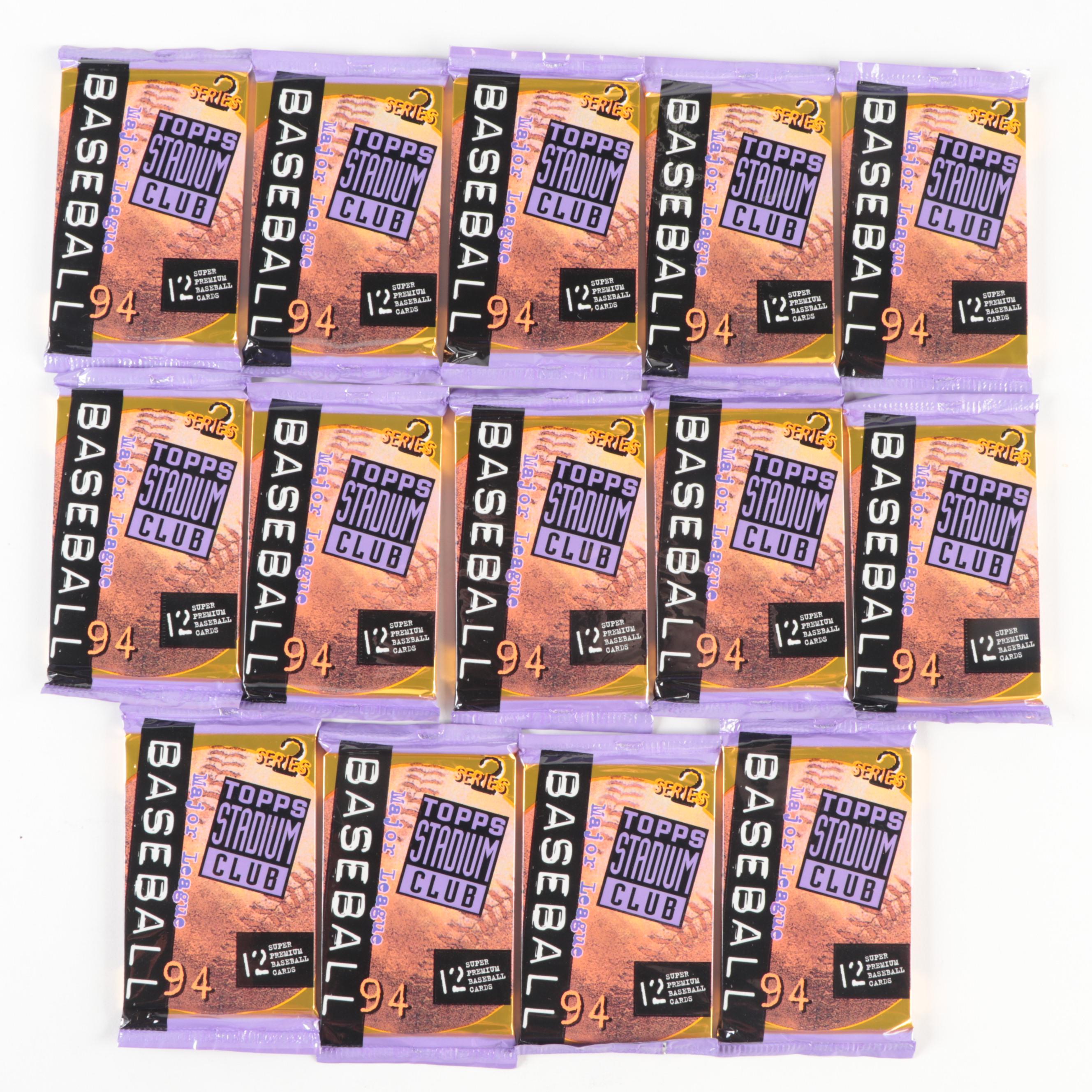 1994 Topps Stadium Club Series 2 Sealed Baseball Card Wax Packs, Boxes