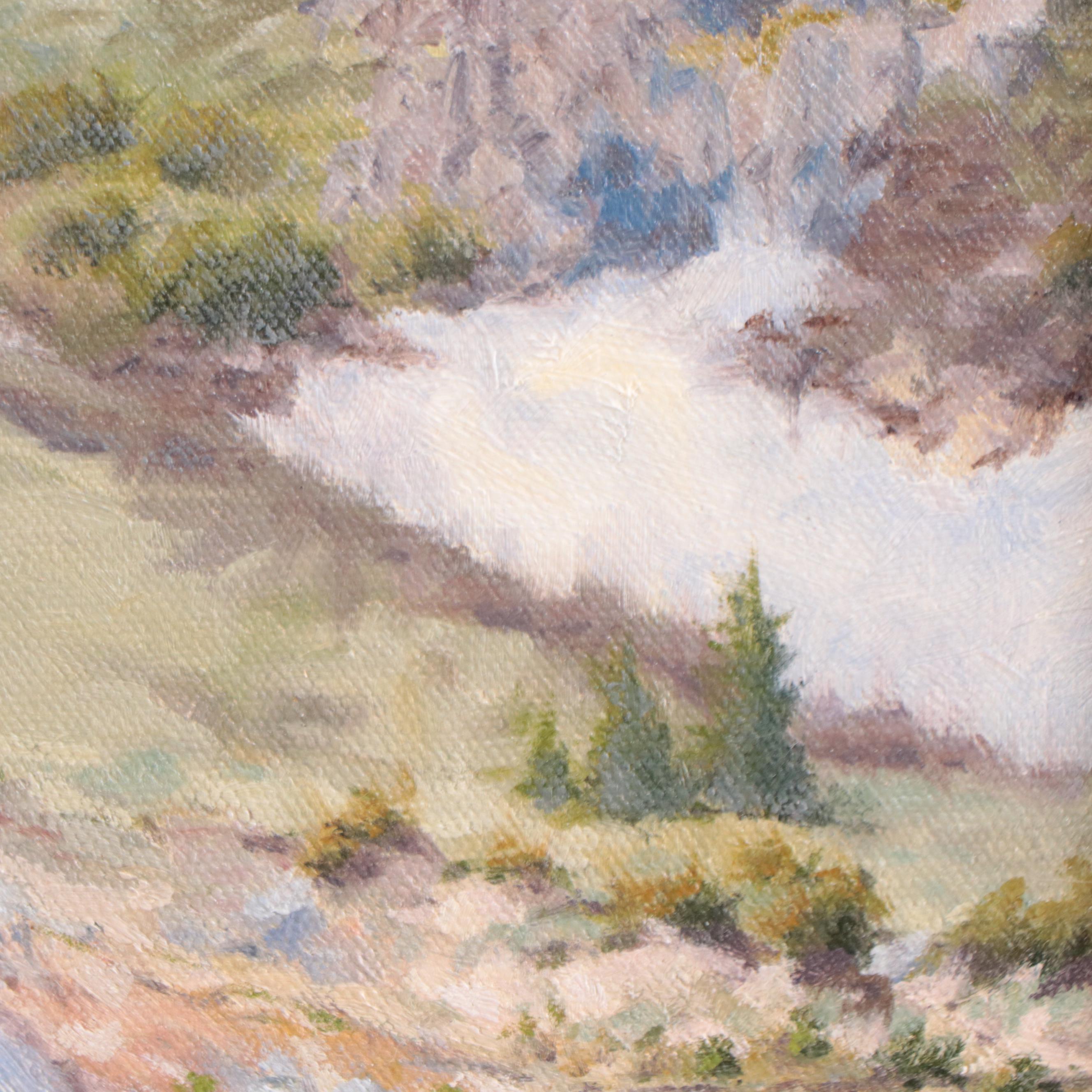 Blair Currin Landscape Oil Painting, Circa 2000 EBTH