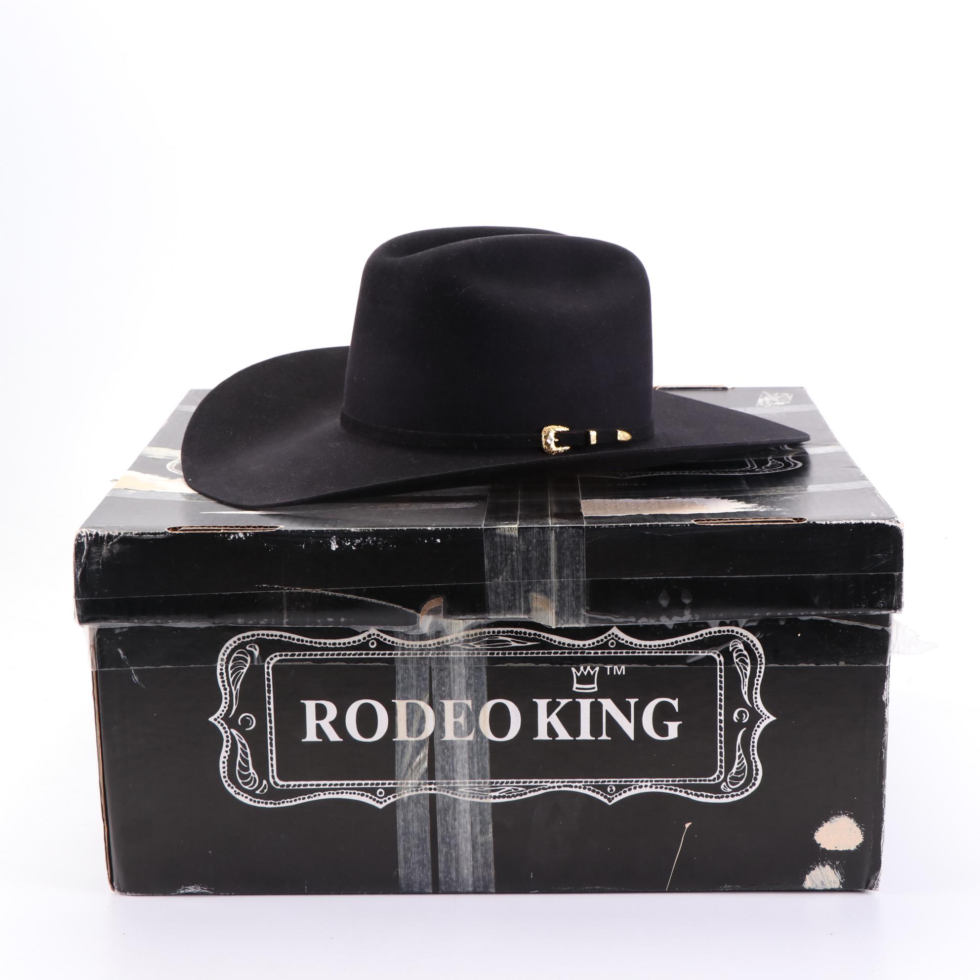 Rodeo King PRO20X Beaver Fur Felt Western Hat with Hat Box EBTH
