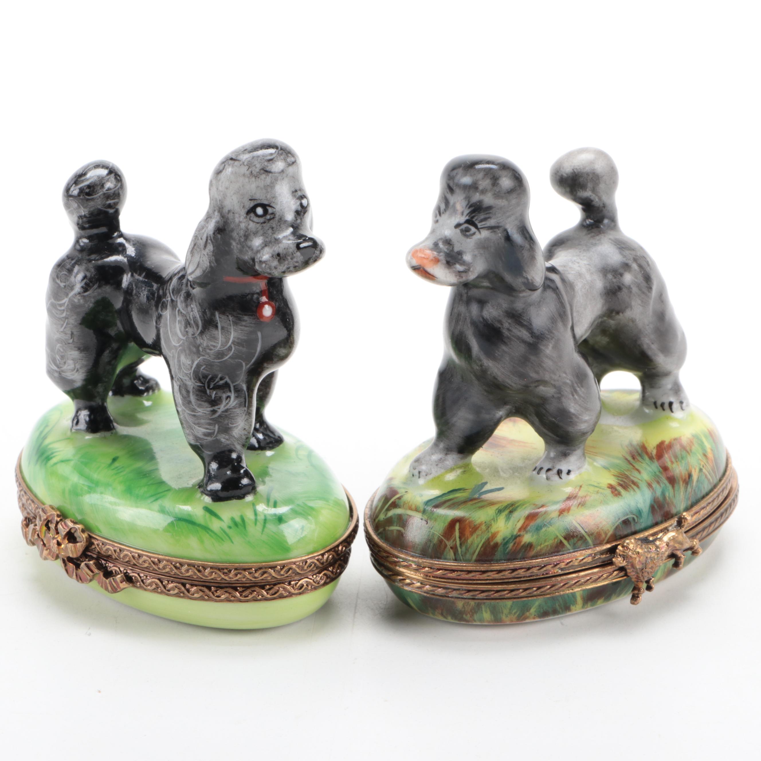Parry Vieille and Other Poodle Limoges Porcelain Boxes EBTH