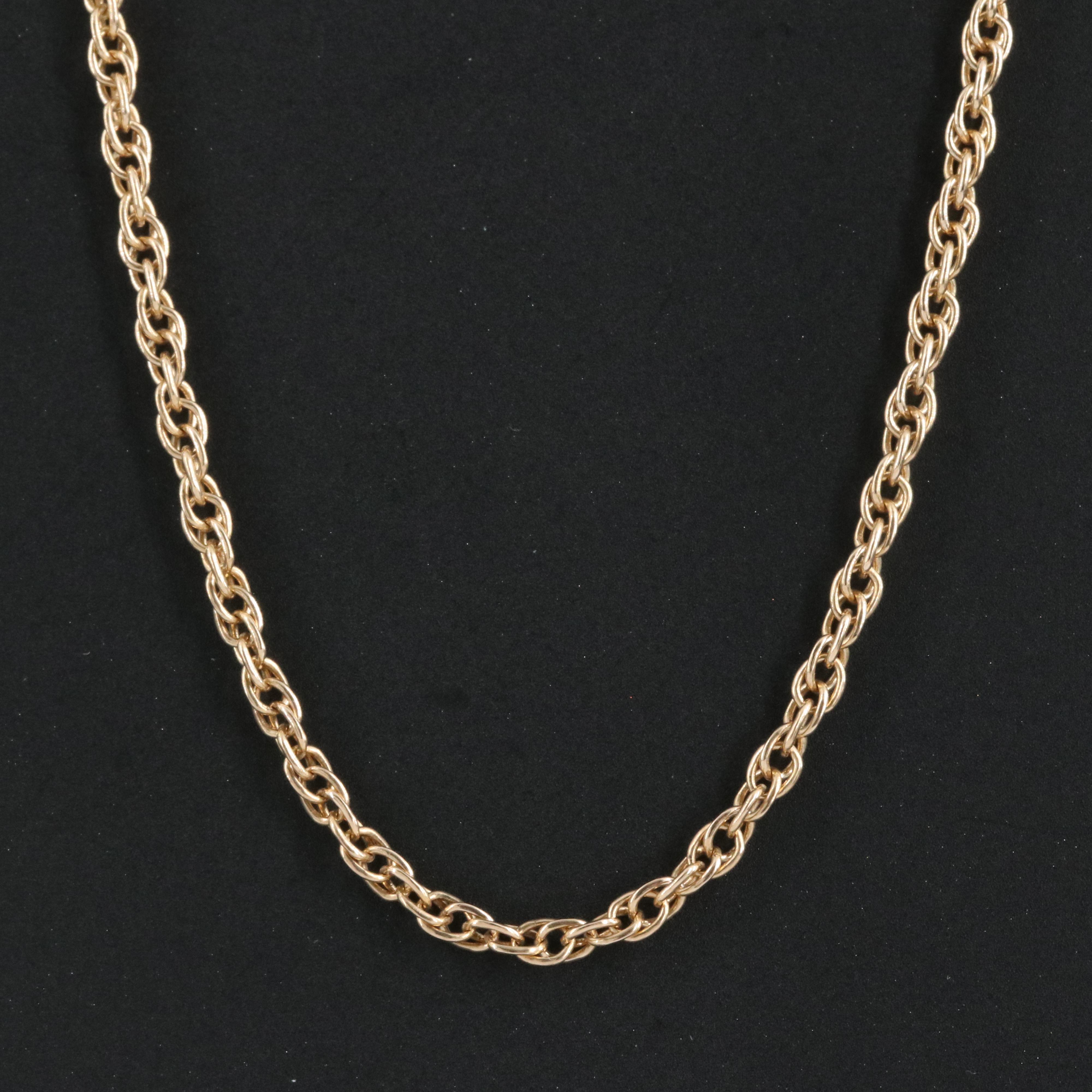 14K Singapore Chain Necklace EBTH
