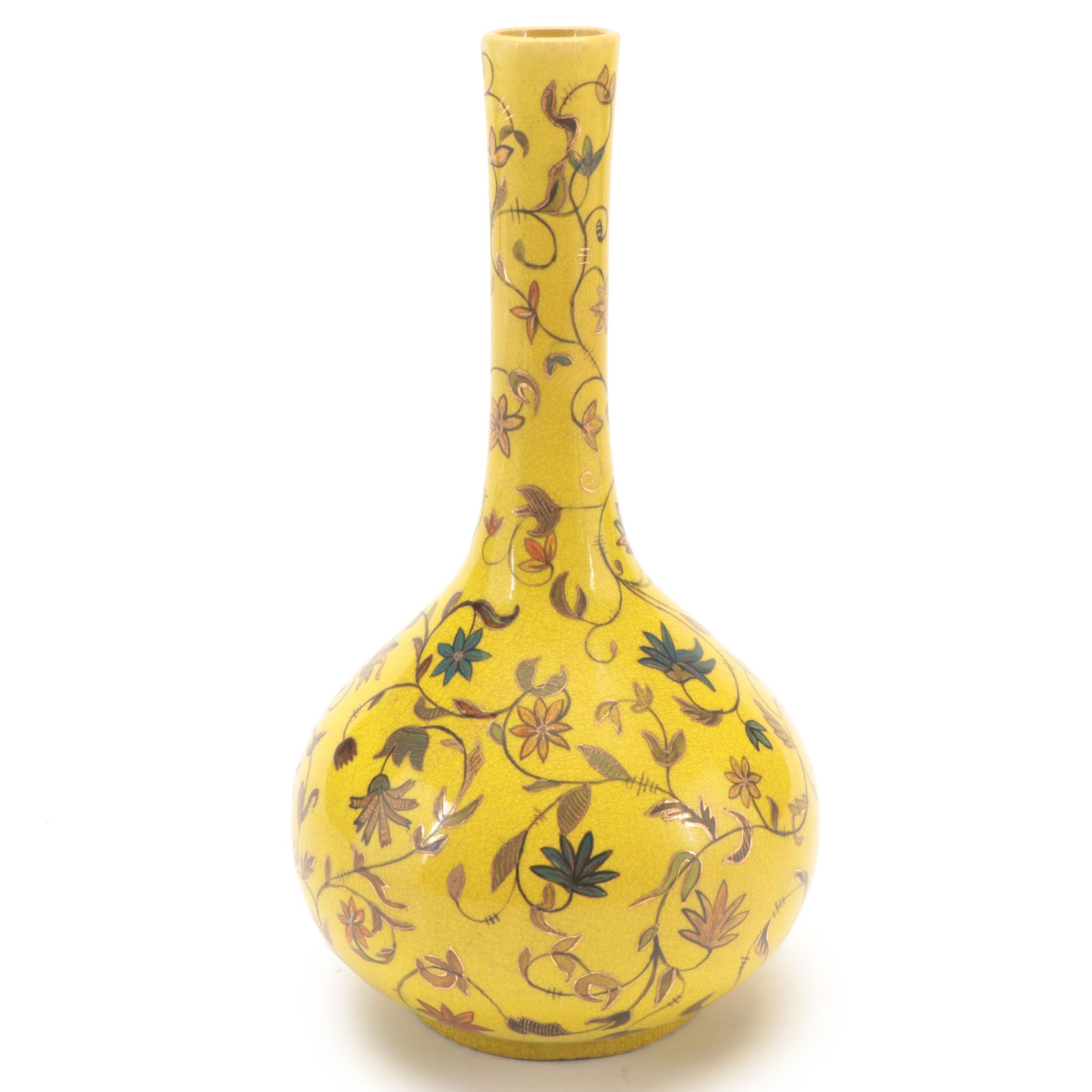 Cincinnati Pottery Club HandPainted Ceramic Bottle Vase, 1885 EBTH