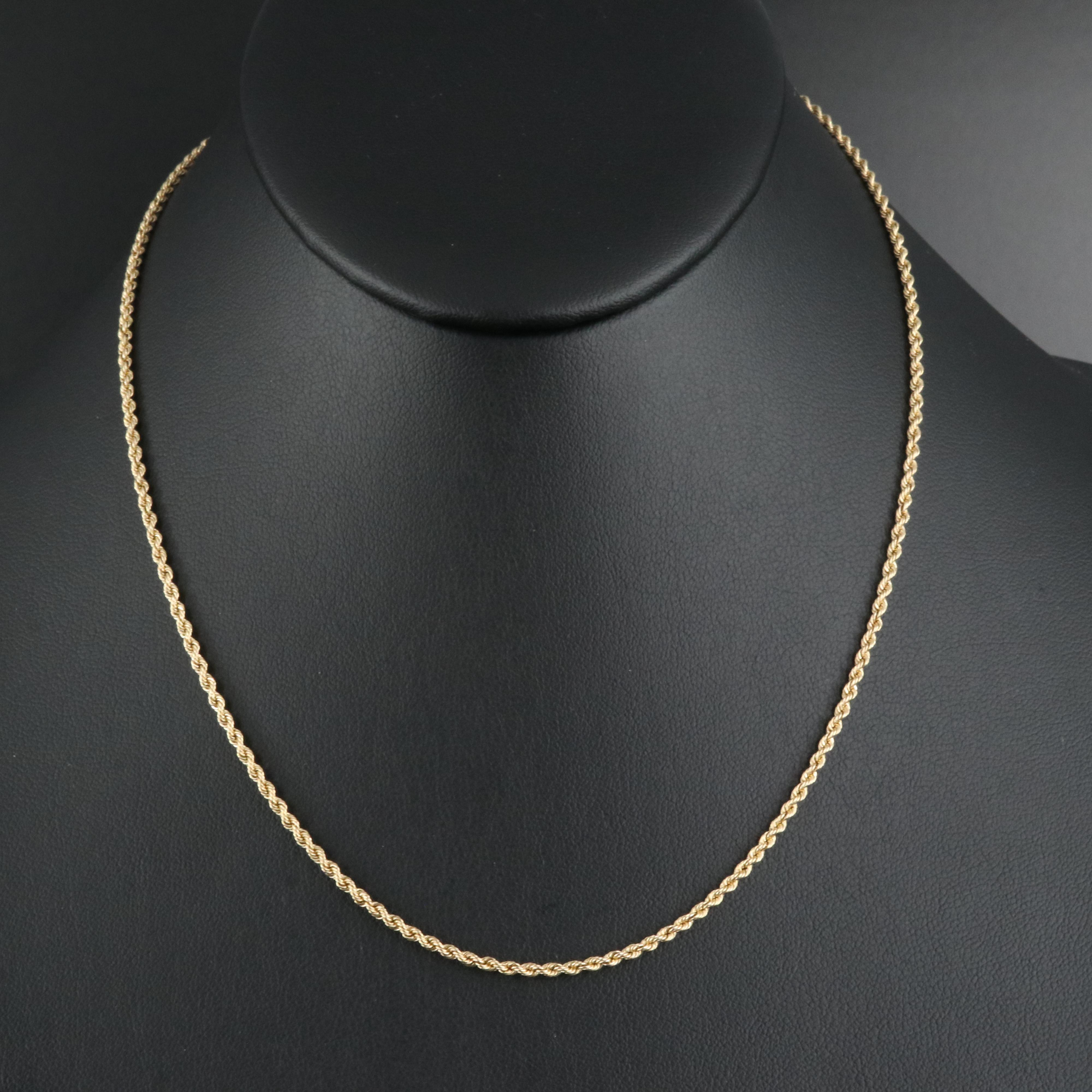 14K French Rope Chain Necklace EBTH