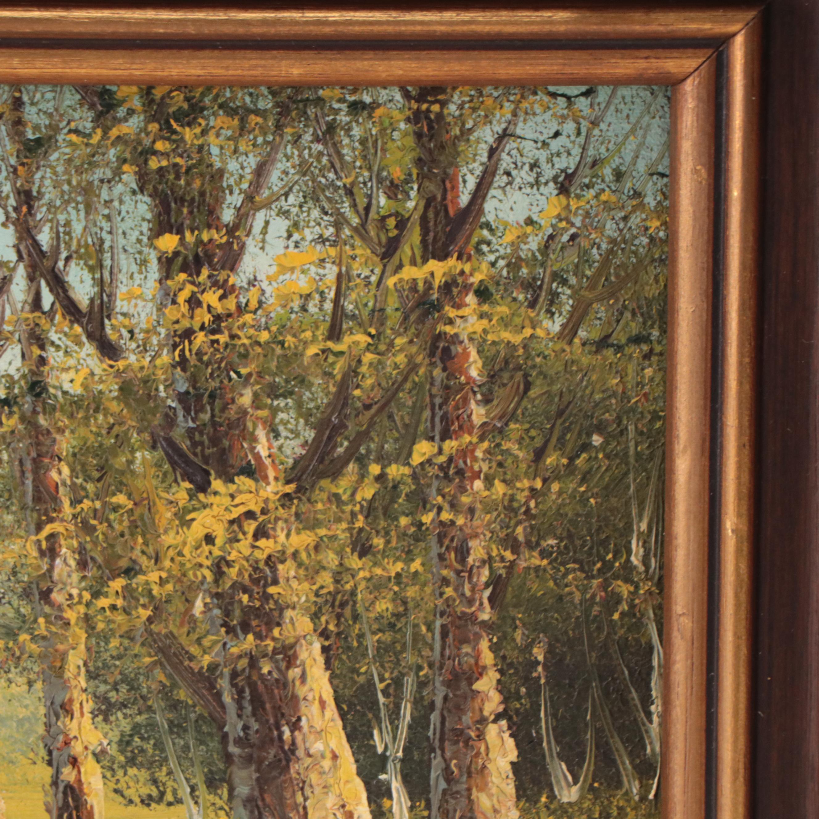 Phillip Cantrell Oil Painting of Forest Scene | EBTH