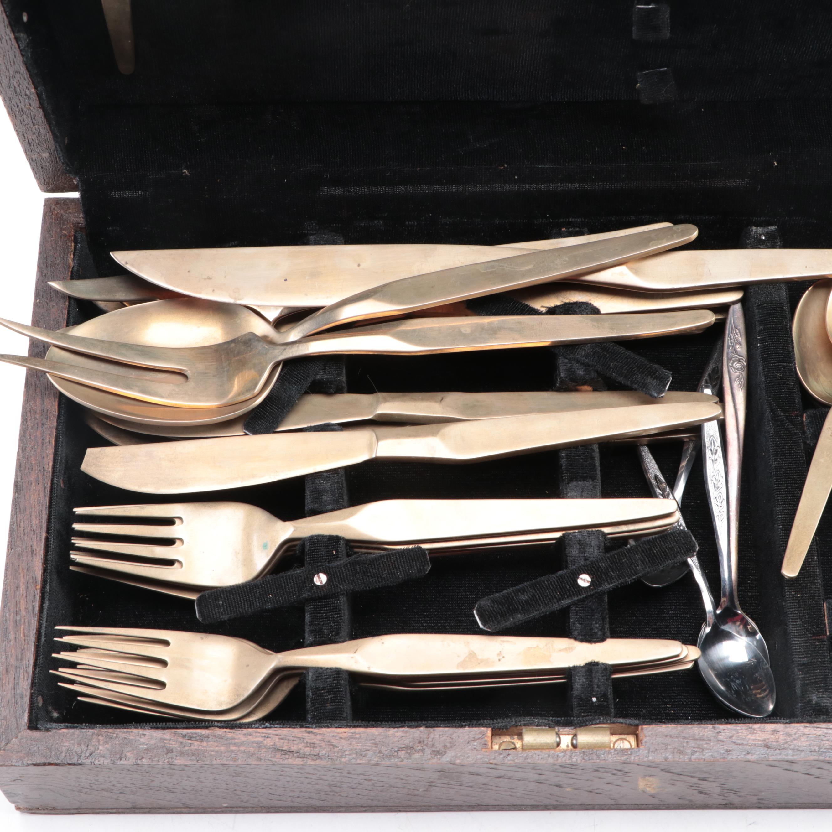 Stainless Steel, Silver Plate with Other Gold Tone Metal Flatware EBTH