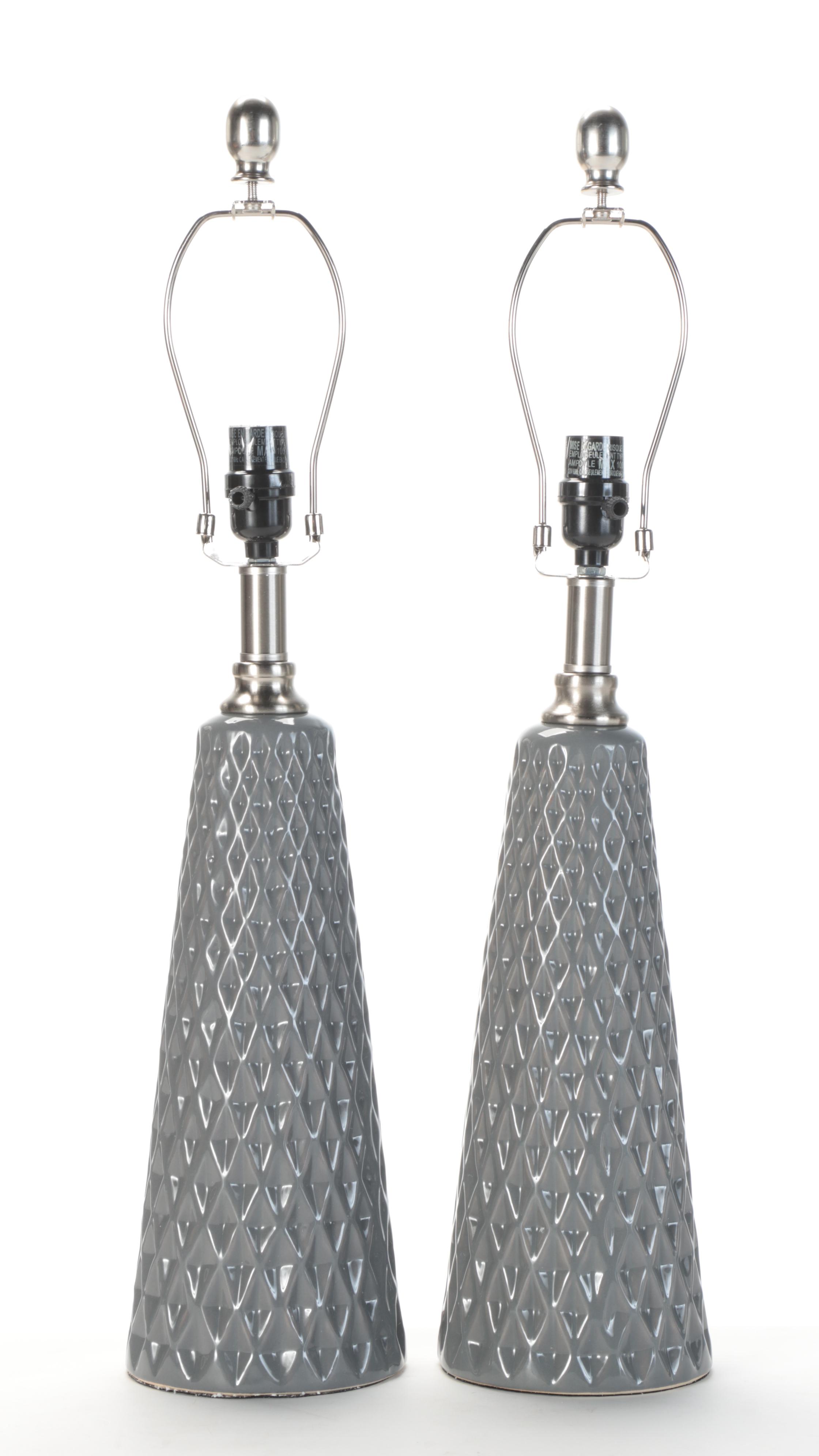 Décor Therapy "Jameson" Textured Ceramic Table Lamps EBTH