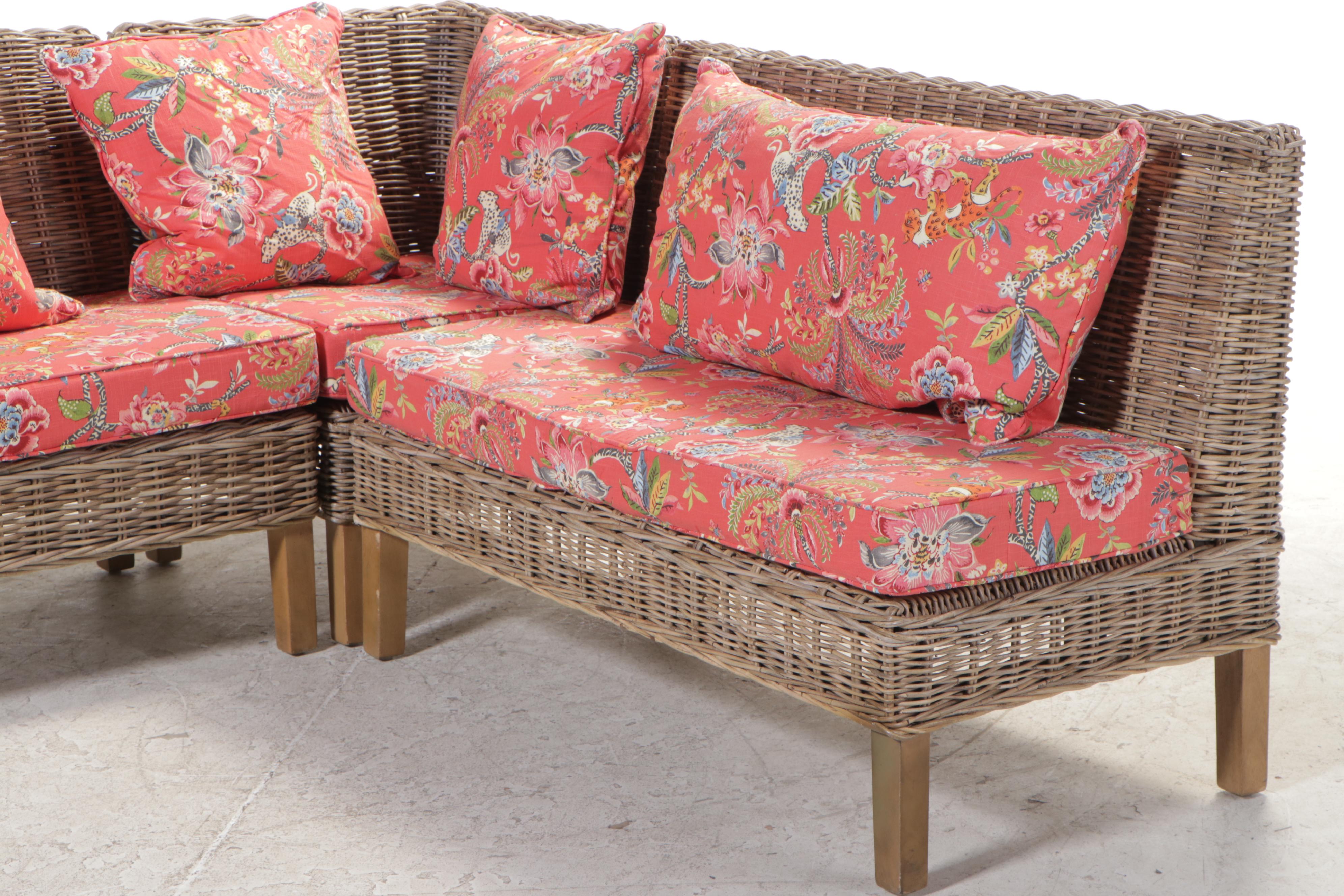 ThreePiece Wicker Sectional Sofa EBTH