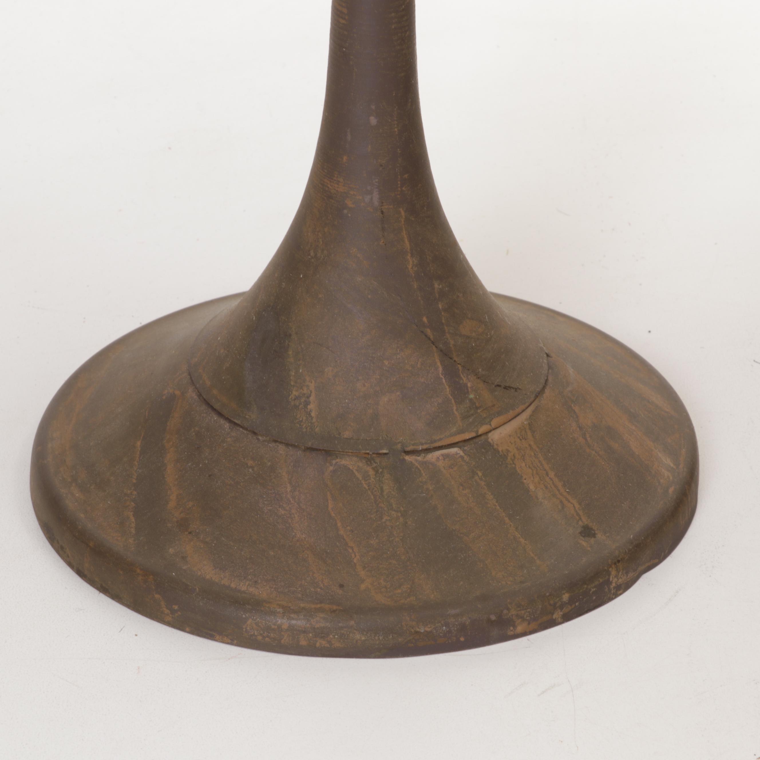 Distressed Pedestal Table With Decorative Bird Cage and More EBTH