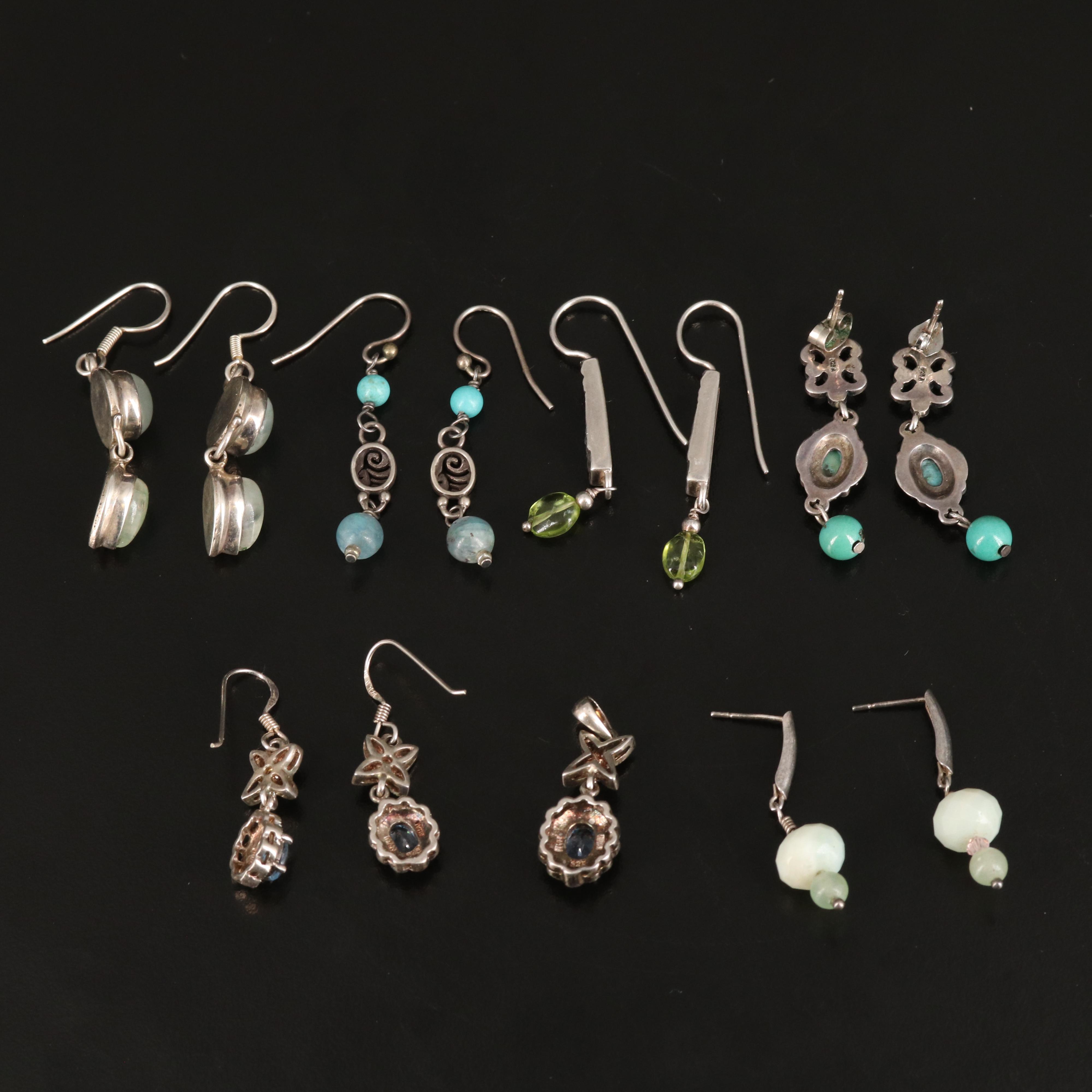 Silpada Featured in Earring Grouping and Pendant Including Rainbow