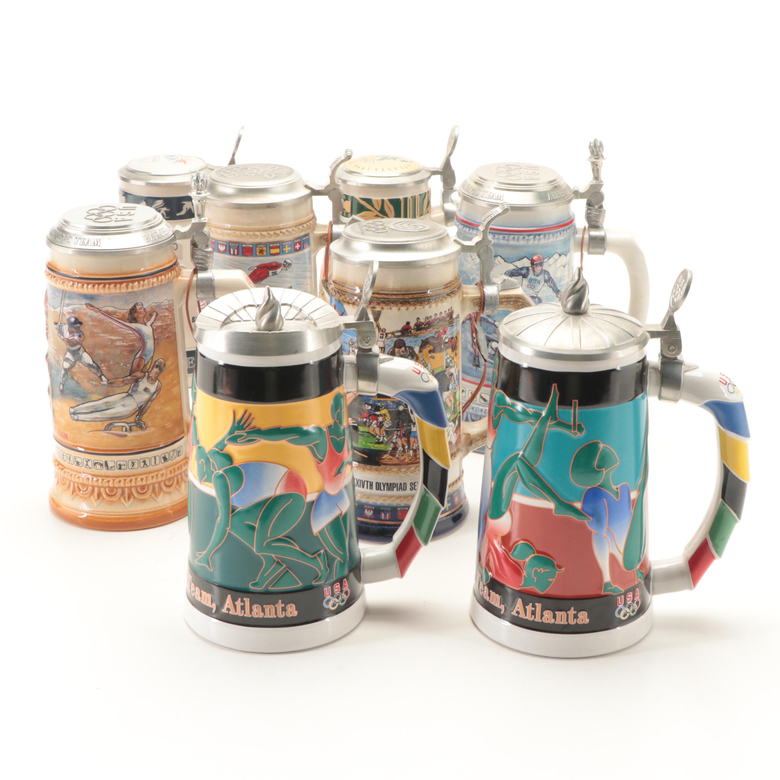 AnheuserBusch Olympic Ceramic Collector Beer Steins EBTH