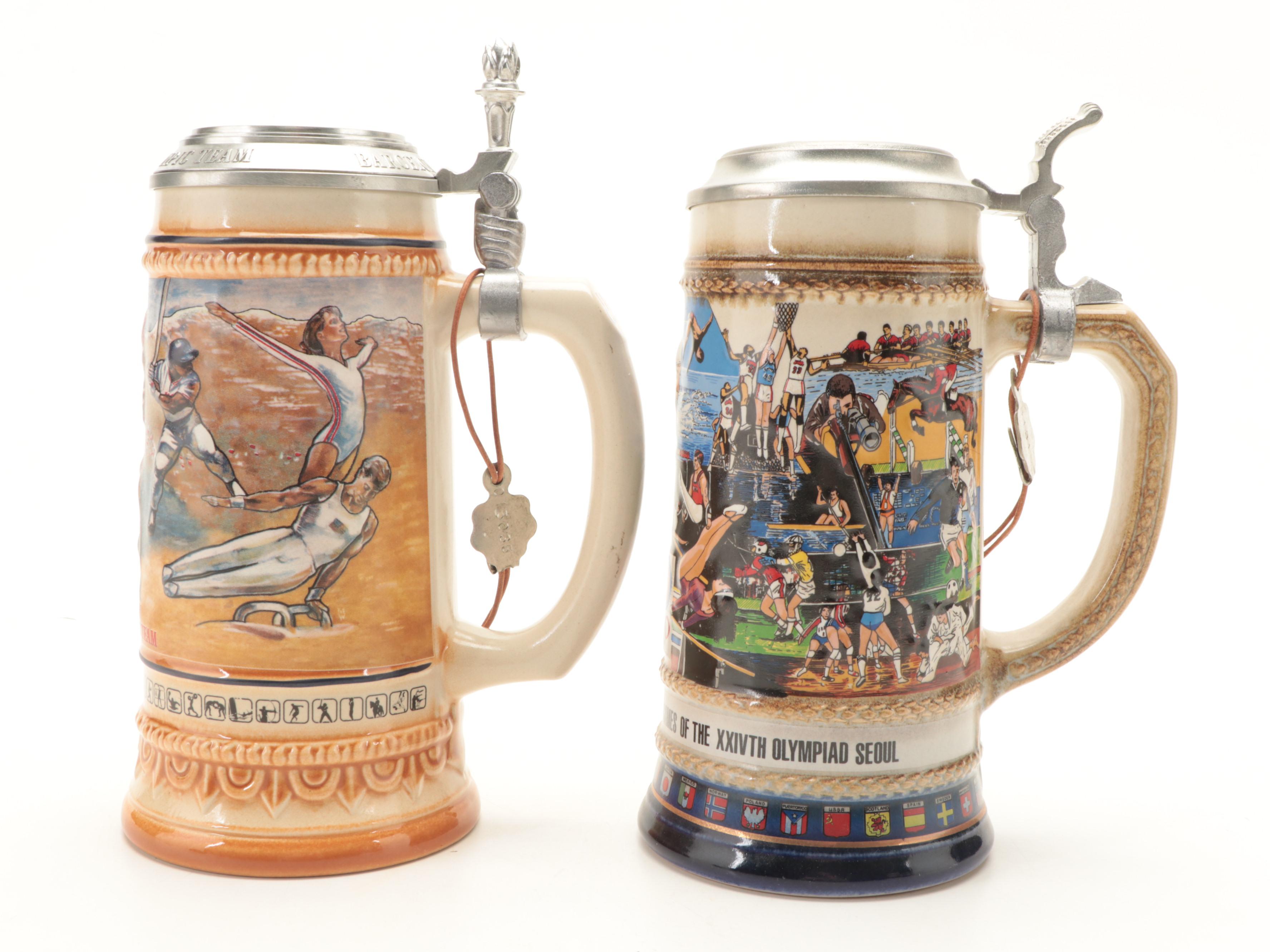 AnheuserBusch Olympic Ceramic Collector Beer Steins EBTH