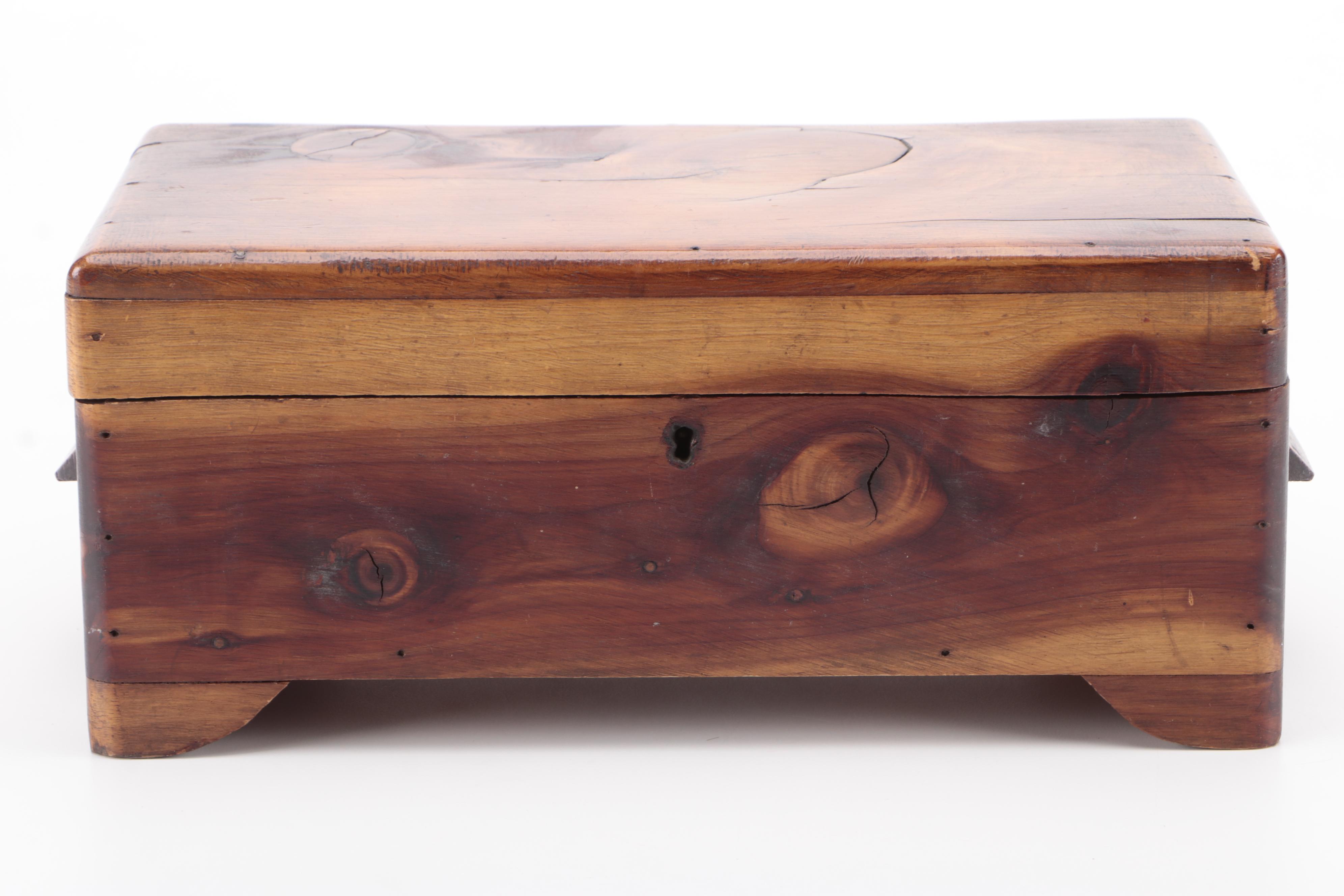 Cedar Wood Miniature Hope Chest, Early to Mid20th Century EBTH