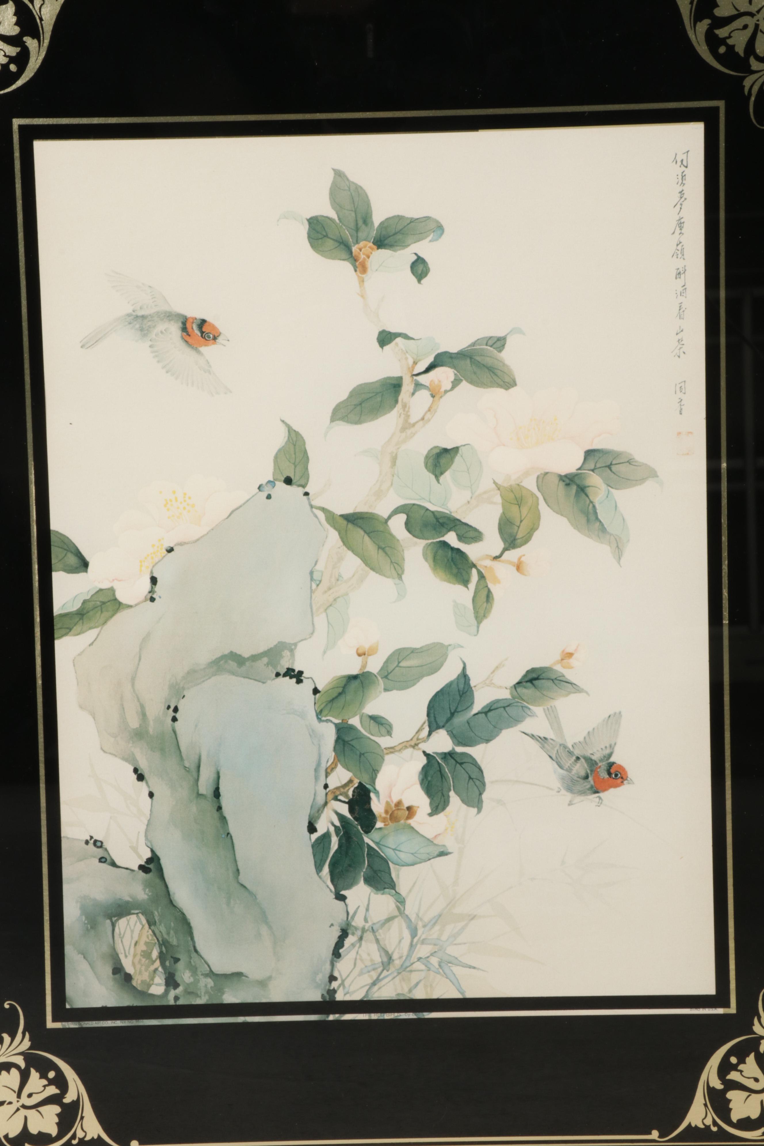 Offset Lithographs After Lee Tong Shiang Chang of Birds on Branches