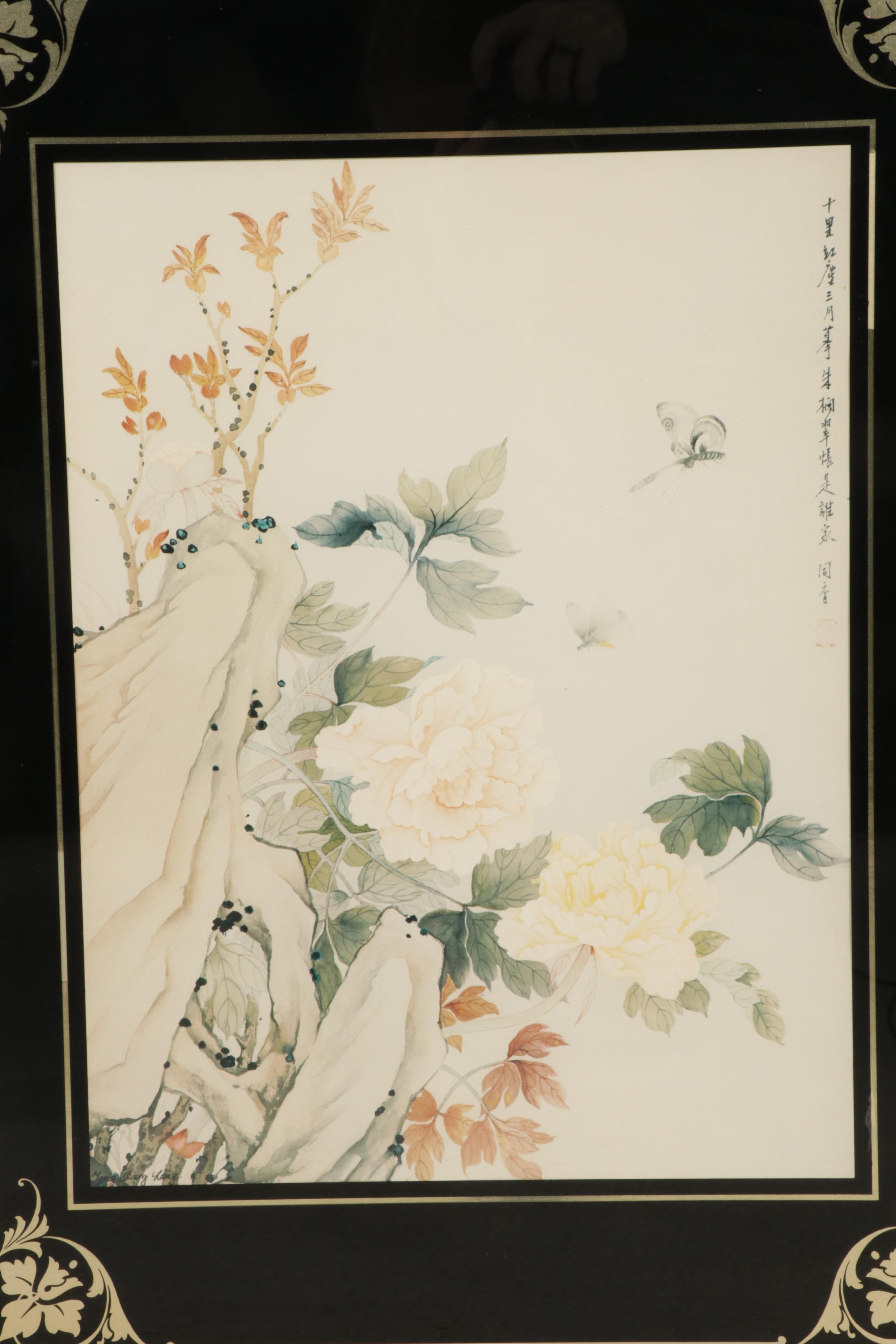 Offset Lithographs After Lee Tong Shiang Chang of Birds on Branches