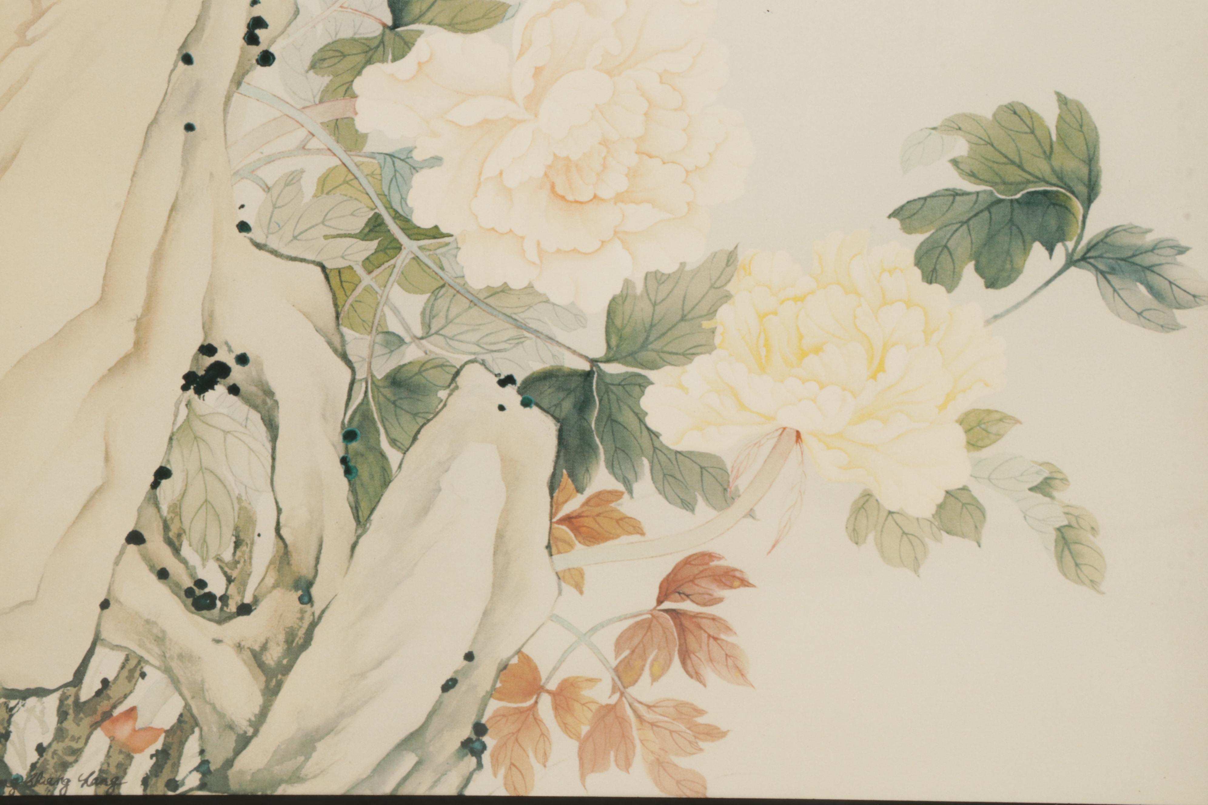 Offset Lithographs After Lee Tong Shiang Chang of Birds on Branches