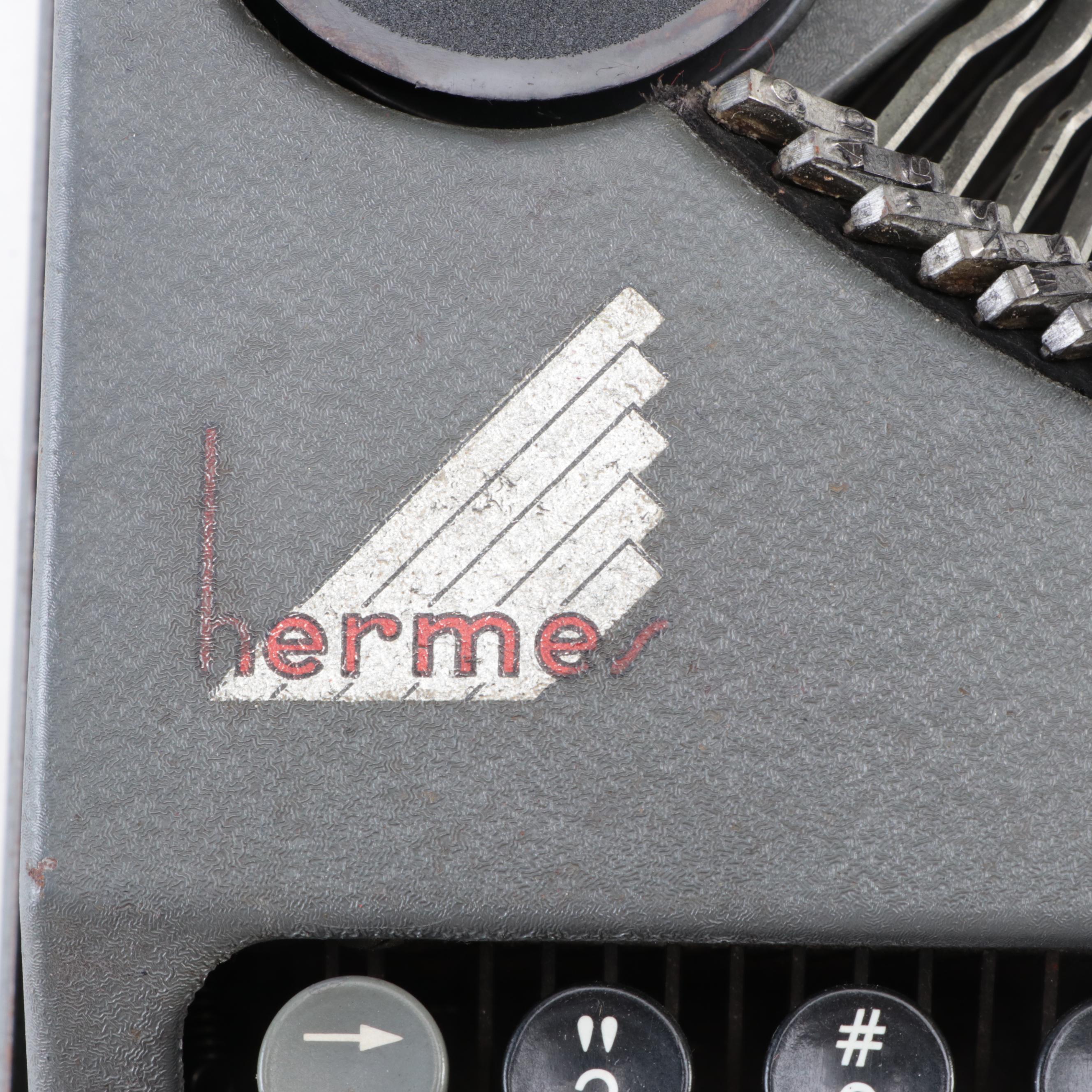 Hermes Featherweight Portable Typewriter, Circa 1937 EBTH