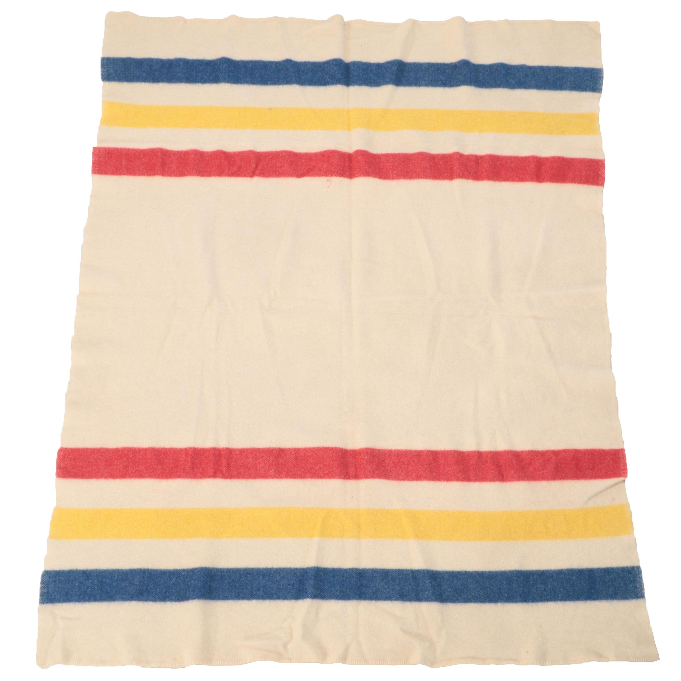Golden Dawn Striped Wool Blanket EBTH