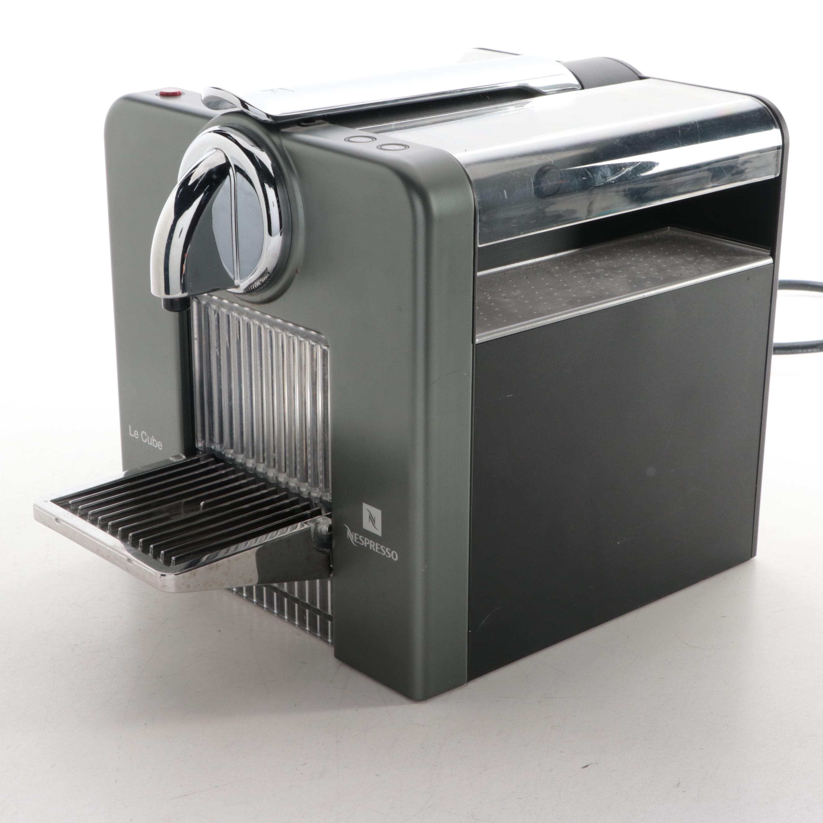 Nespresso Titan Gray Le Cube Espresso Machine EBTH