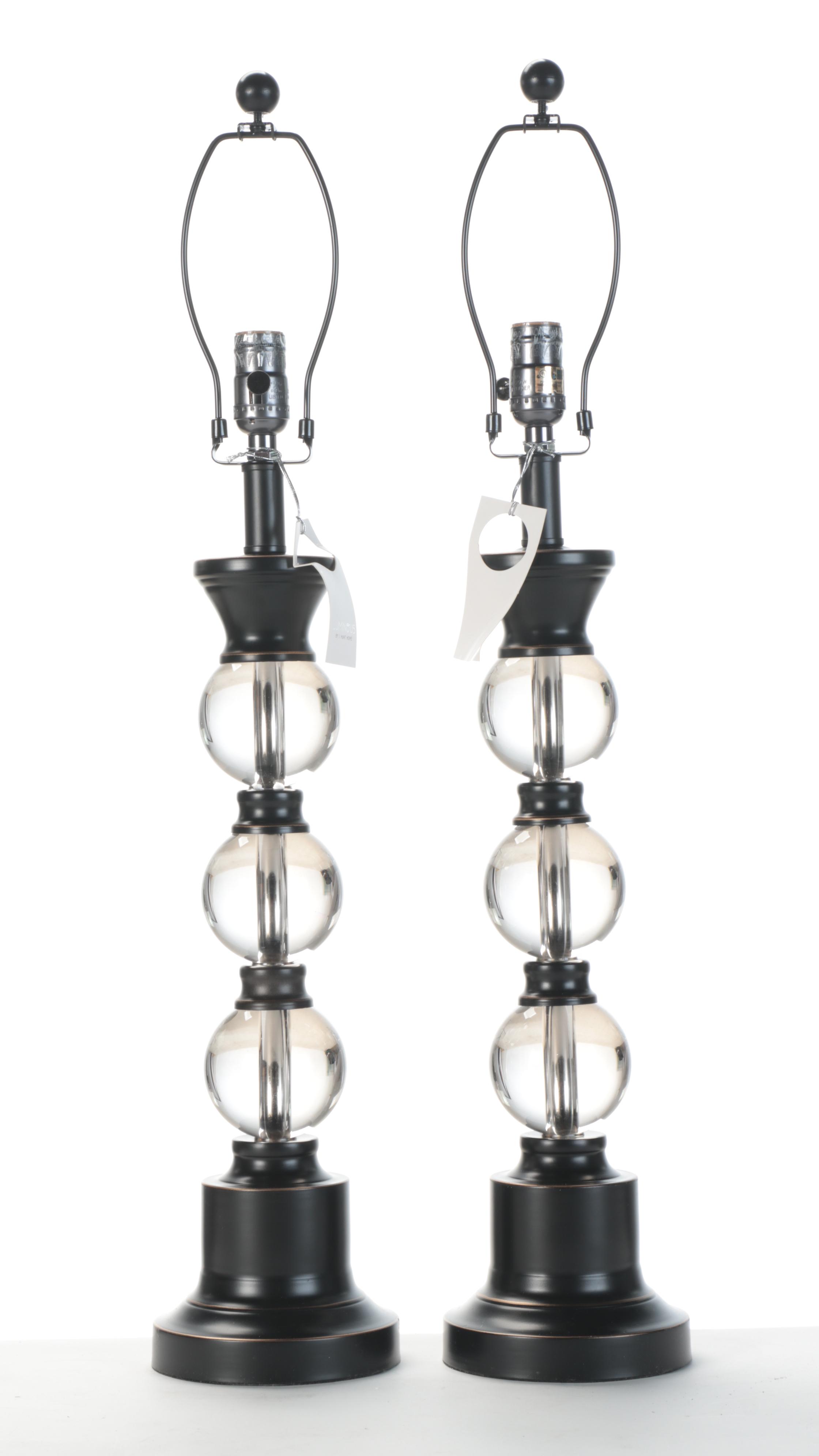 Luminous by J. Hunt Home Stacked Clear Orb Table Lamps EBTH