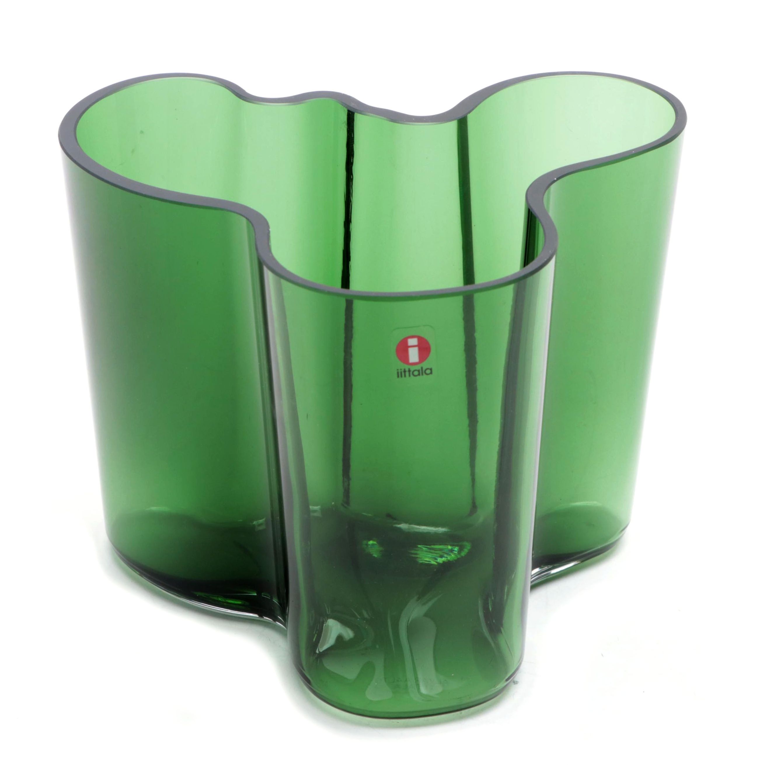 Alvar Aalto For Iittala Finnish Green Glass Flower Vase | EBTH