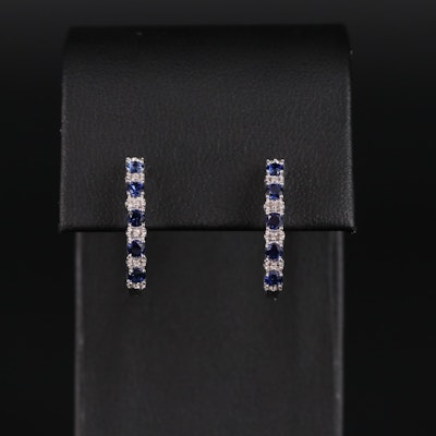 Sterling Silver and Sapphire Earrings