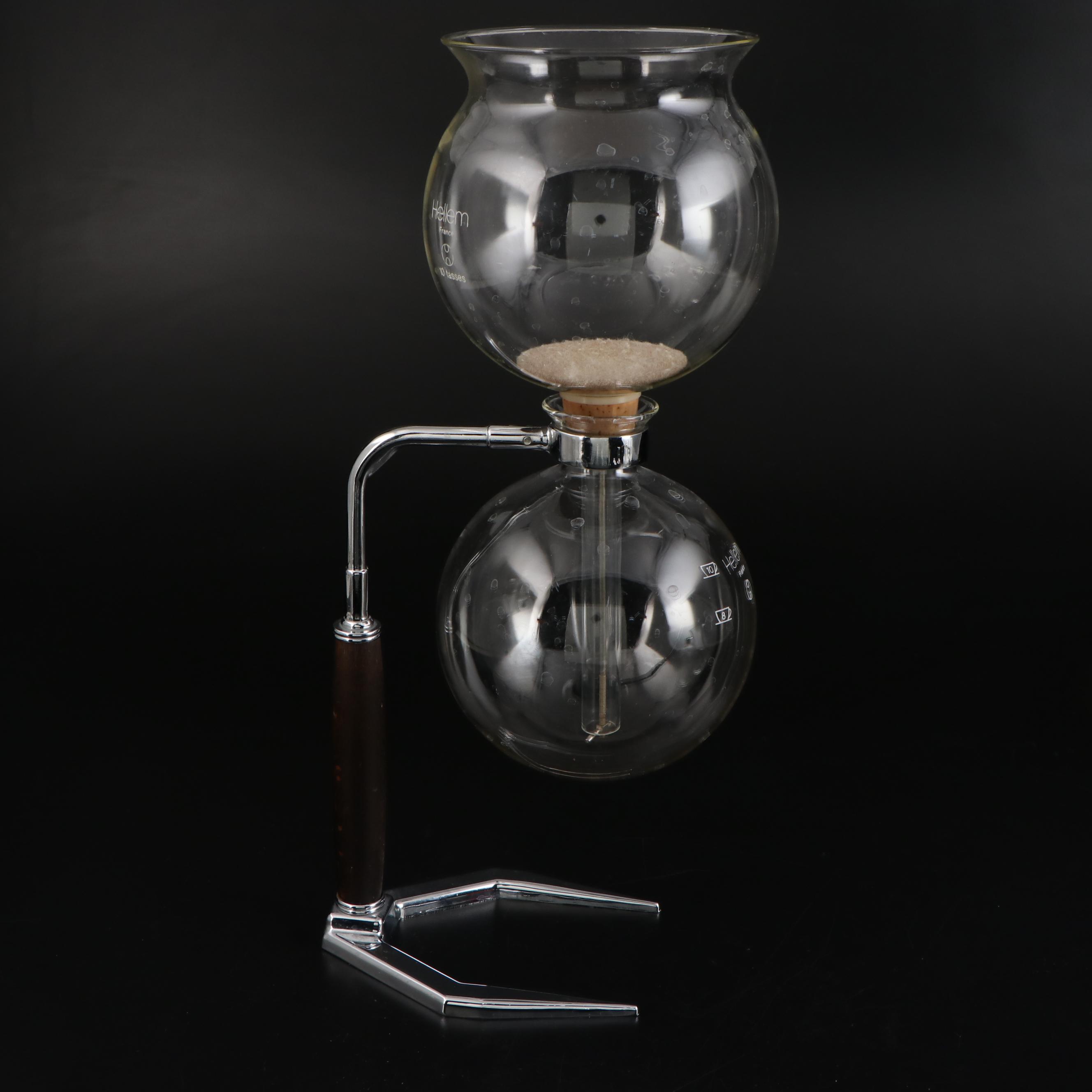 French Hellem Glass Vacuum Coffee Maker and Other Glass Kitchenware EBTH